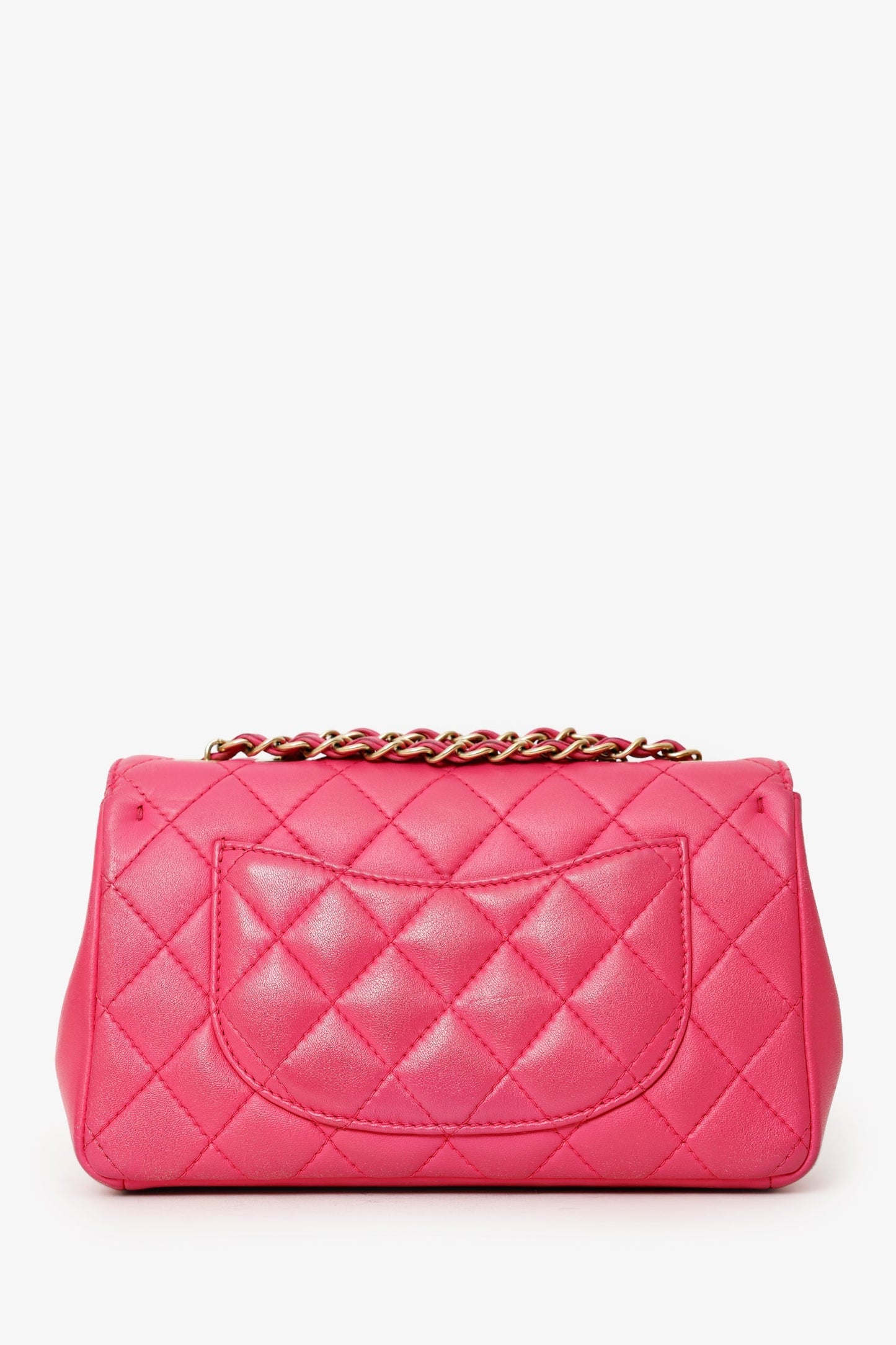 Chanel™ 2015-16 Pink Lambskin Quilted Mini Mademoiselle Chic Flap