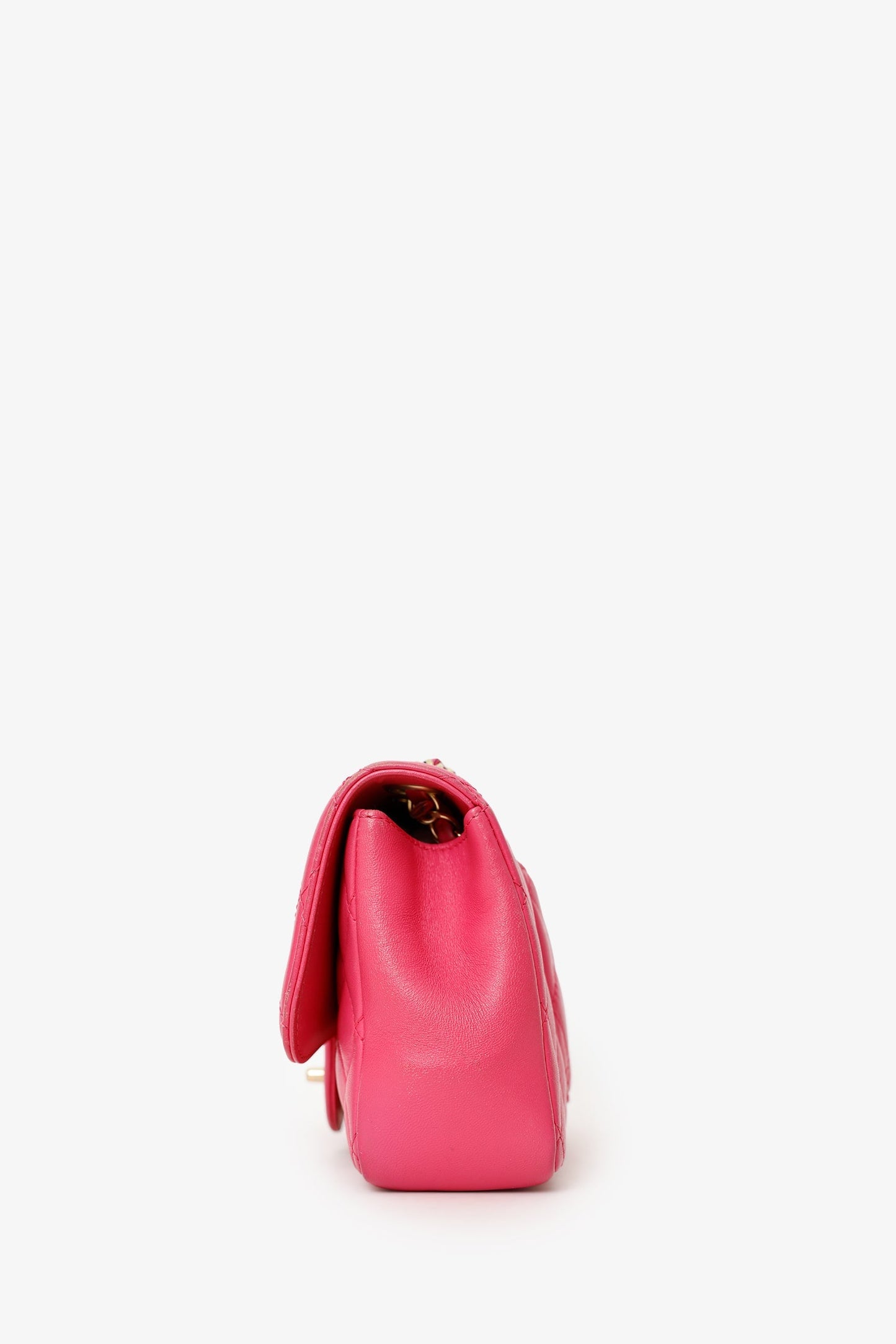 Chanel™ 2015-16 Pink Lambskin Quilted Mini Mademoiselle Chic Flap