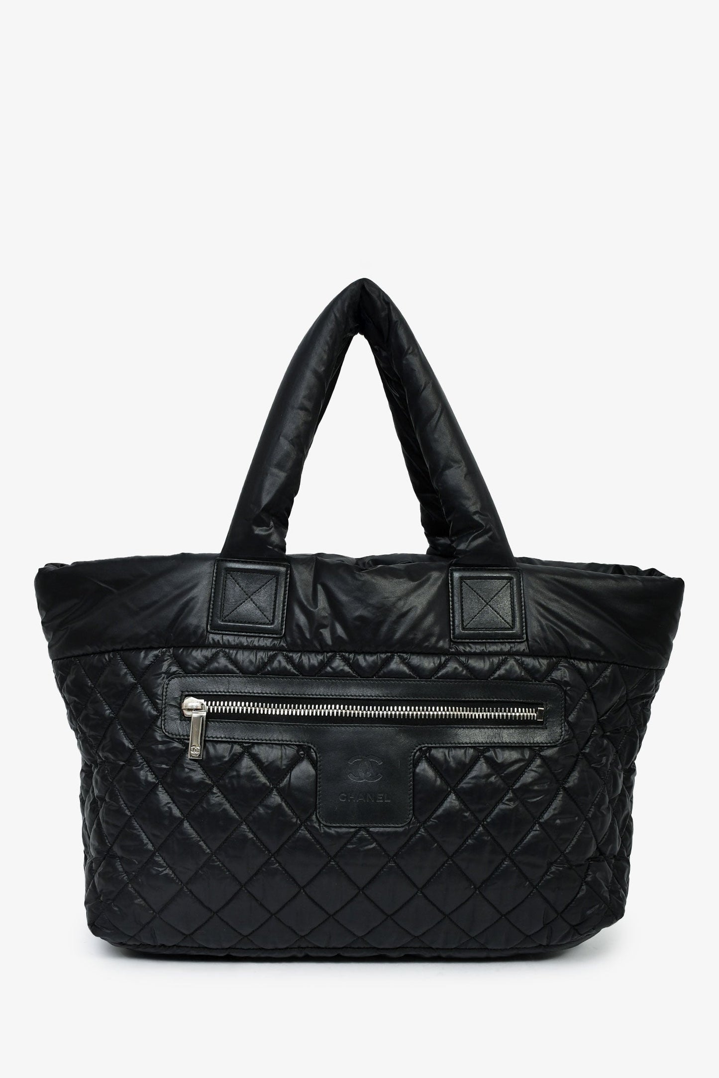 Chanel™ 2013-14 Black Quilted Nylon Coco Cocoon Tote Bag
