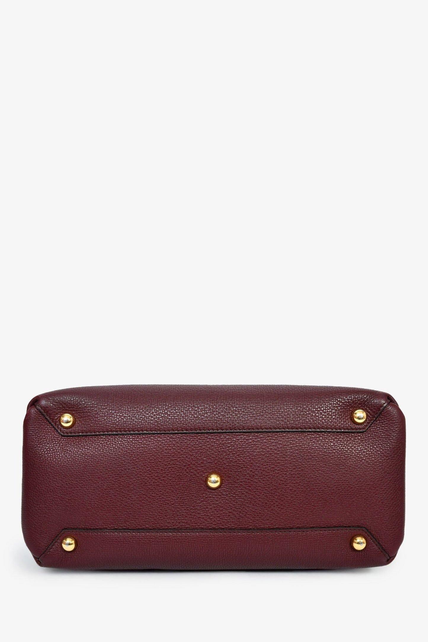 Burberry Burgundy Leather Banner Shoulder Bag