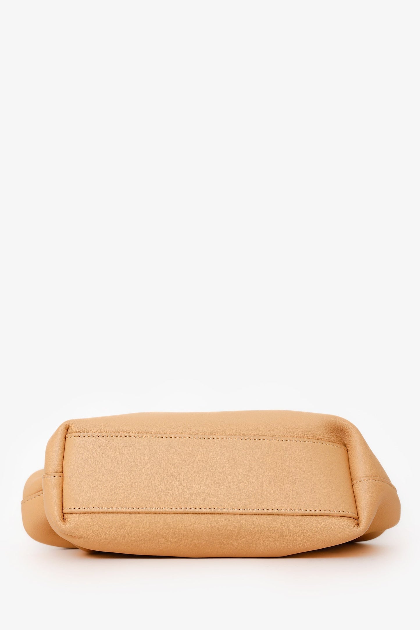 Bottega Veneta Beige Leather Small Point Clutch With Strap