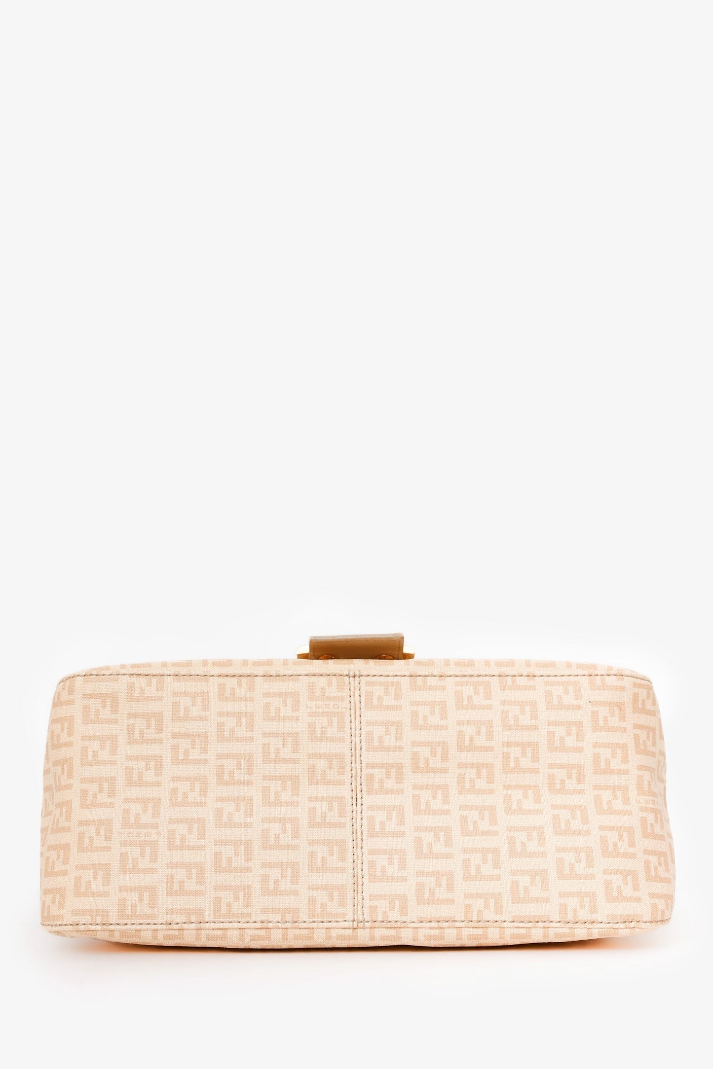 Fendi Beige FF Zucca Mama Forever Baguette