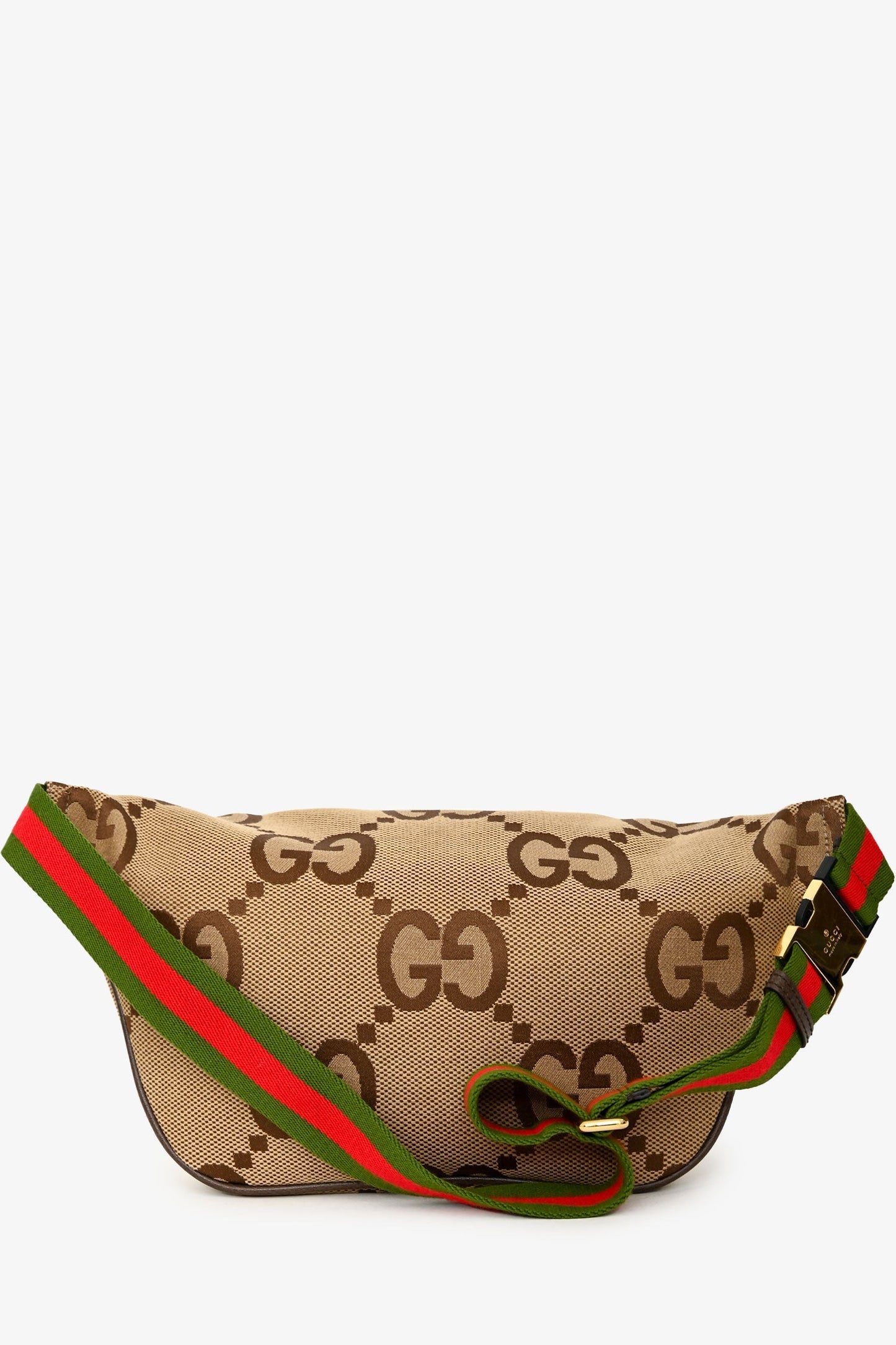 Gucci Beige Canvas Giant GG Web Belt Bag