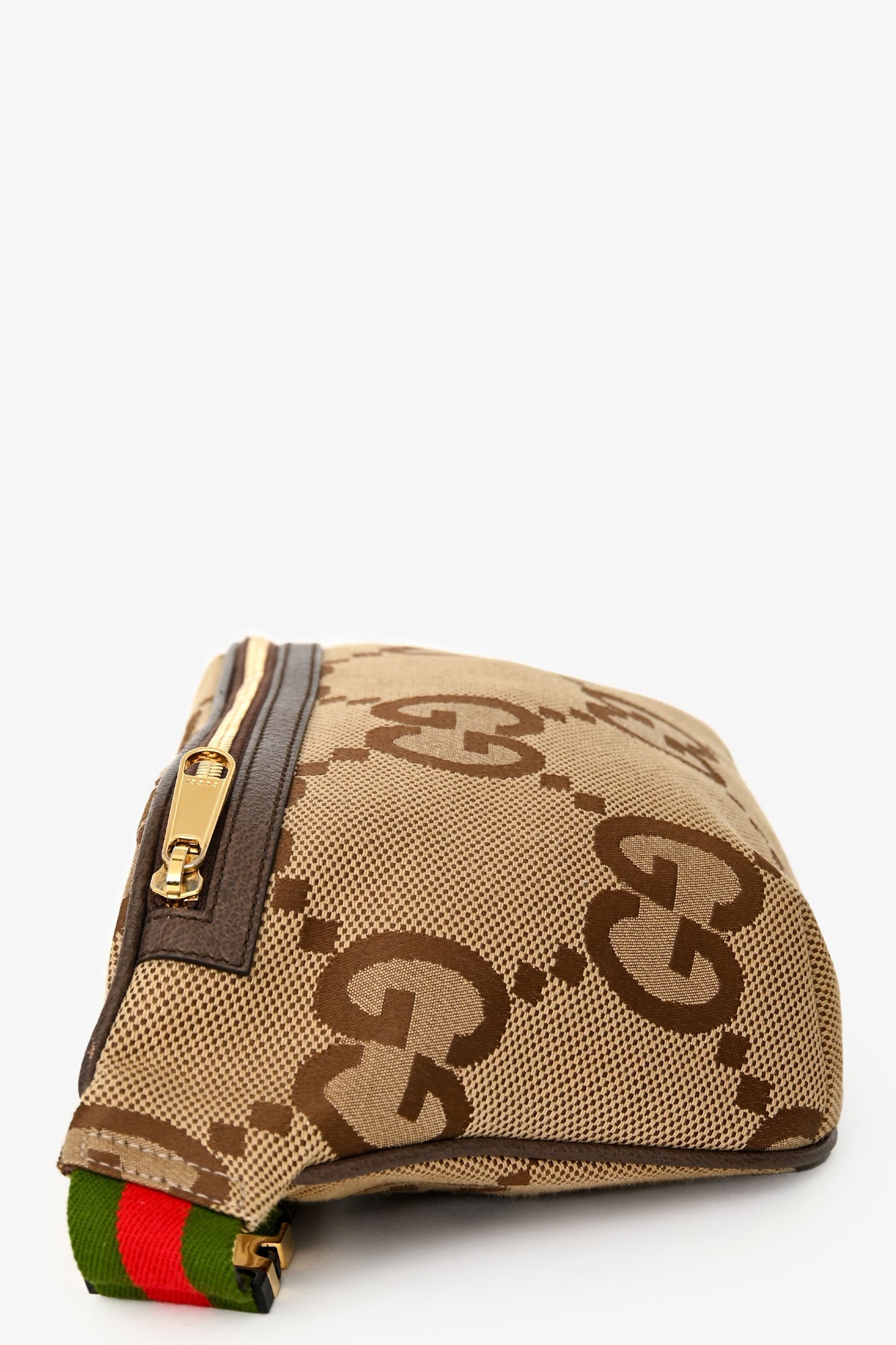 Gucci Beige Canvas Giant GG Web Belt Bag