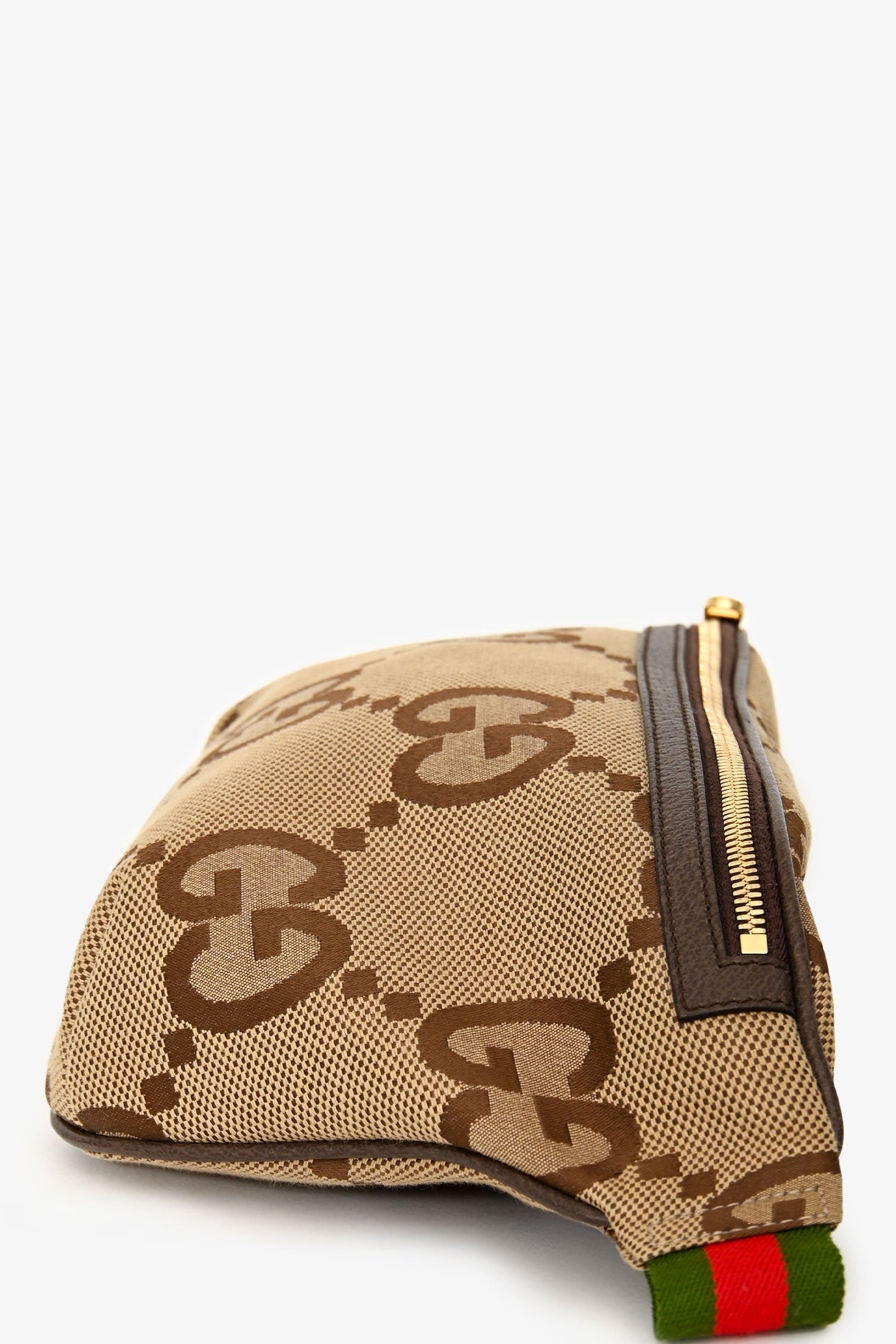 Gucci Beige Canvas Giant GG Web Belt Bag