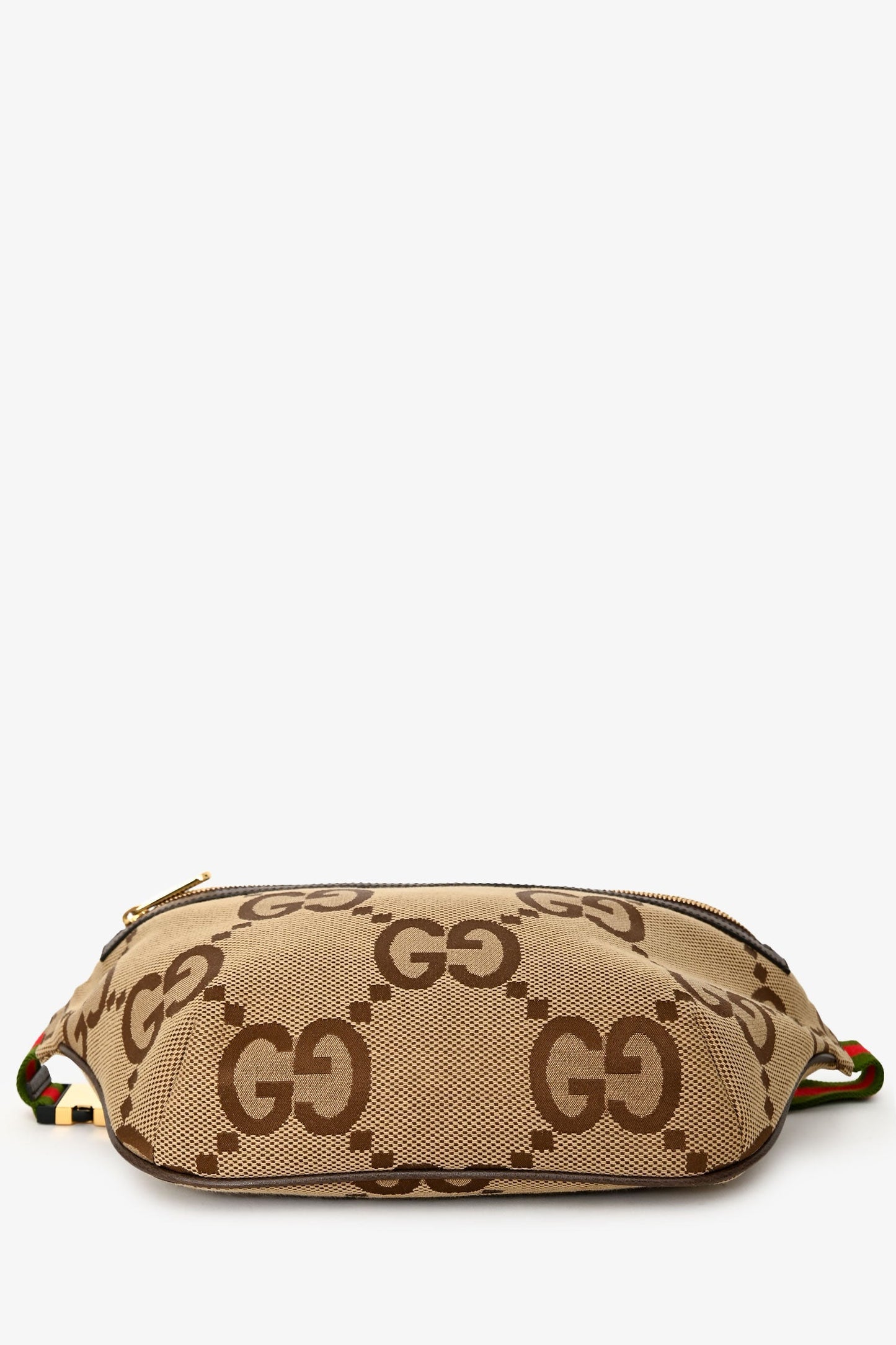 Gucci Beige Canvas Giant GG Web Belt Bag