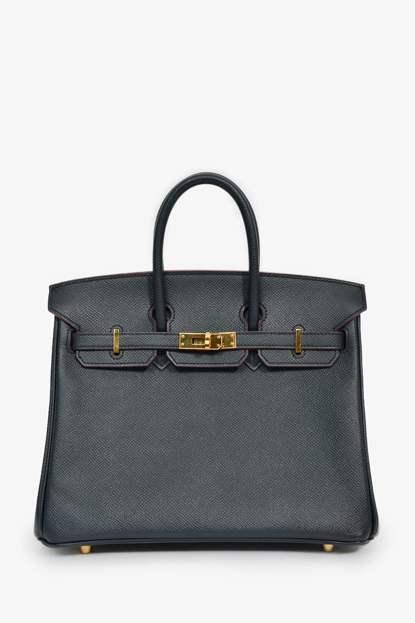 Hermès 2016 Special Order Blue/Red Epsom Leather Birkin 25