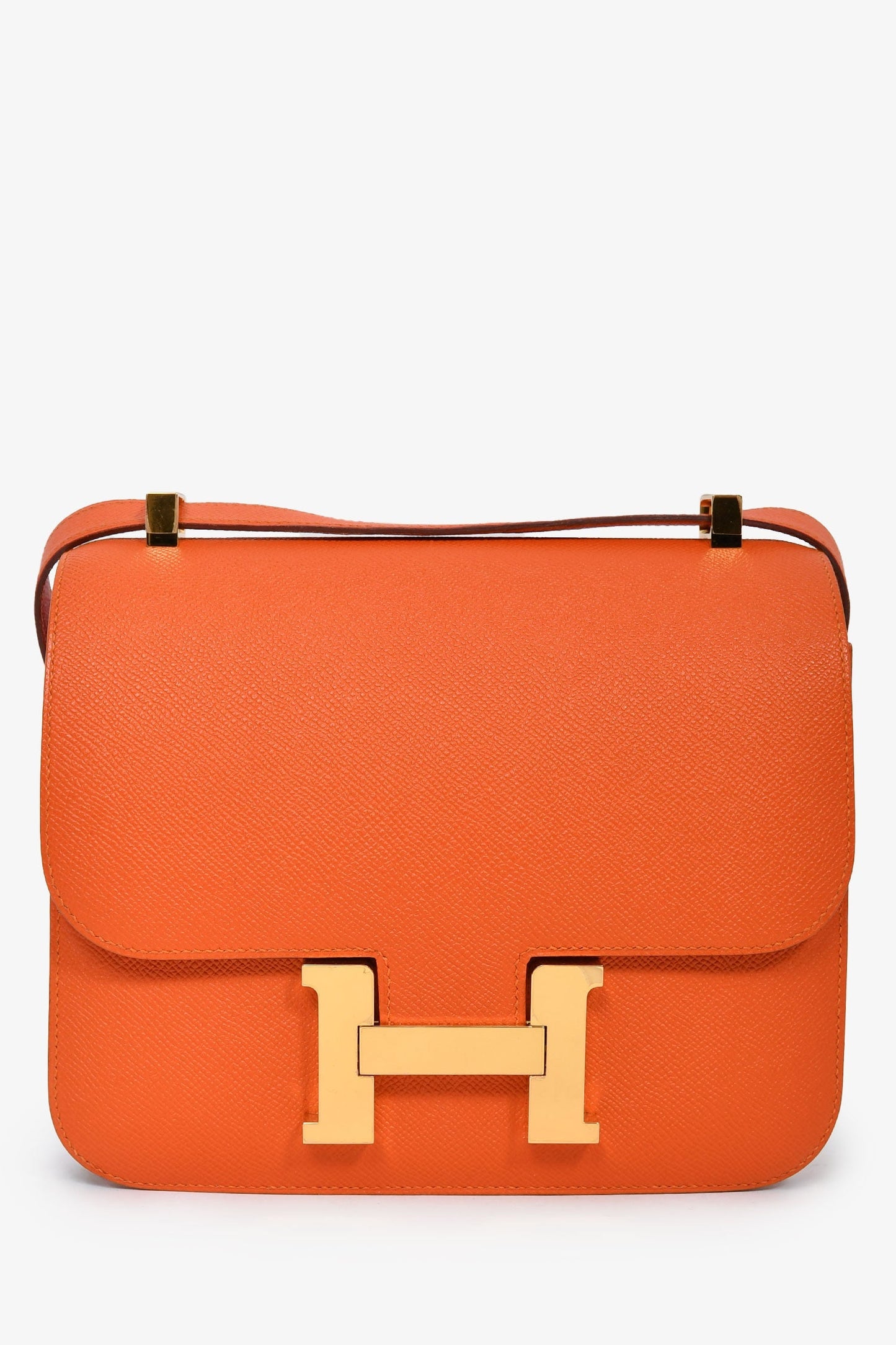 Hermès Orange Epsom Leather Constance 24 GHW