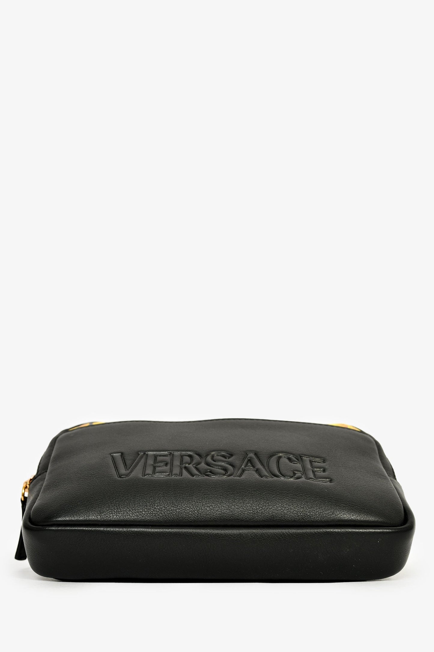 Versace Black/Yellow Leather Belt Bag