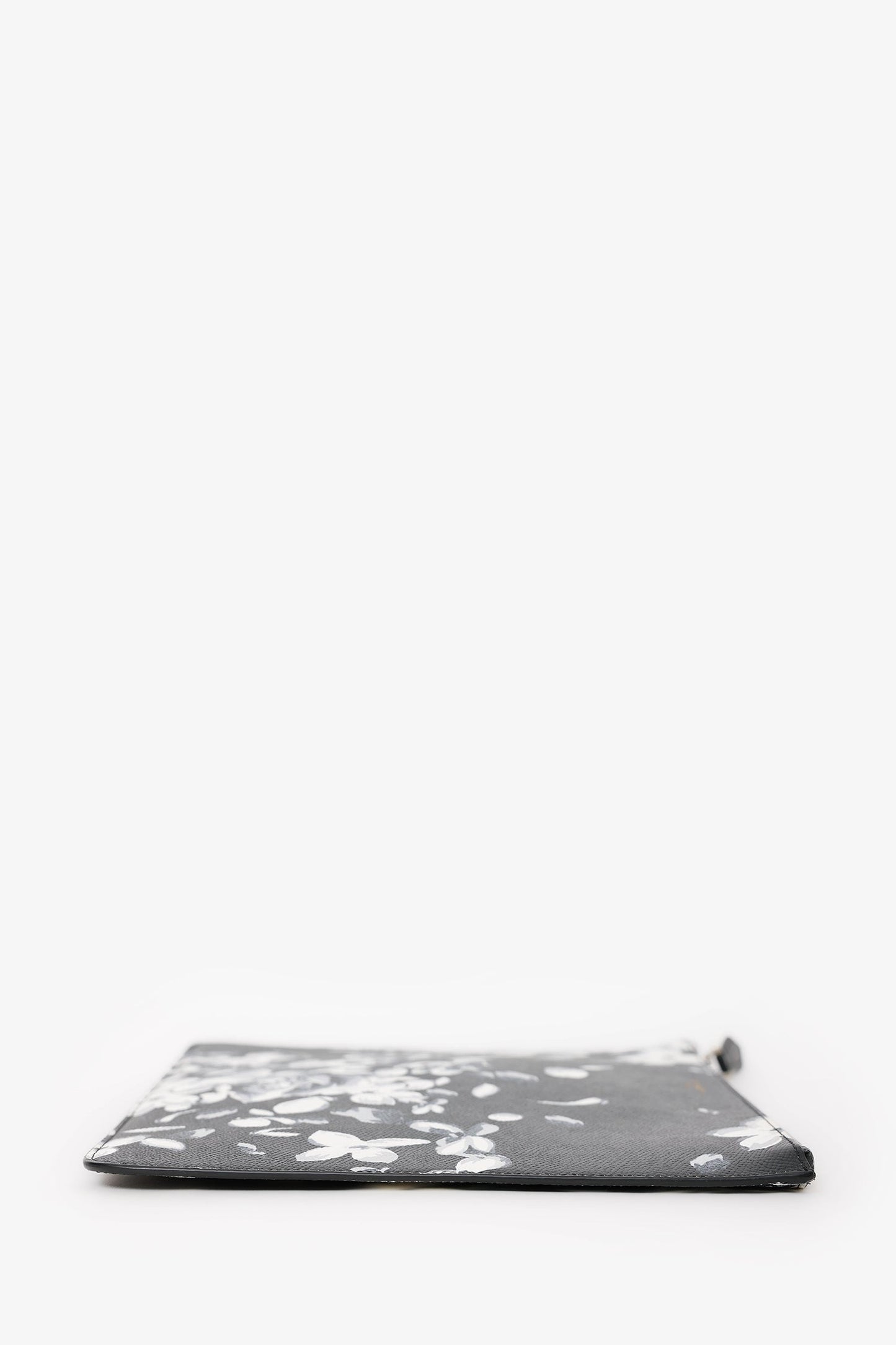 Givenchy Black/White Coated Canvas Floral Pouch