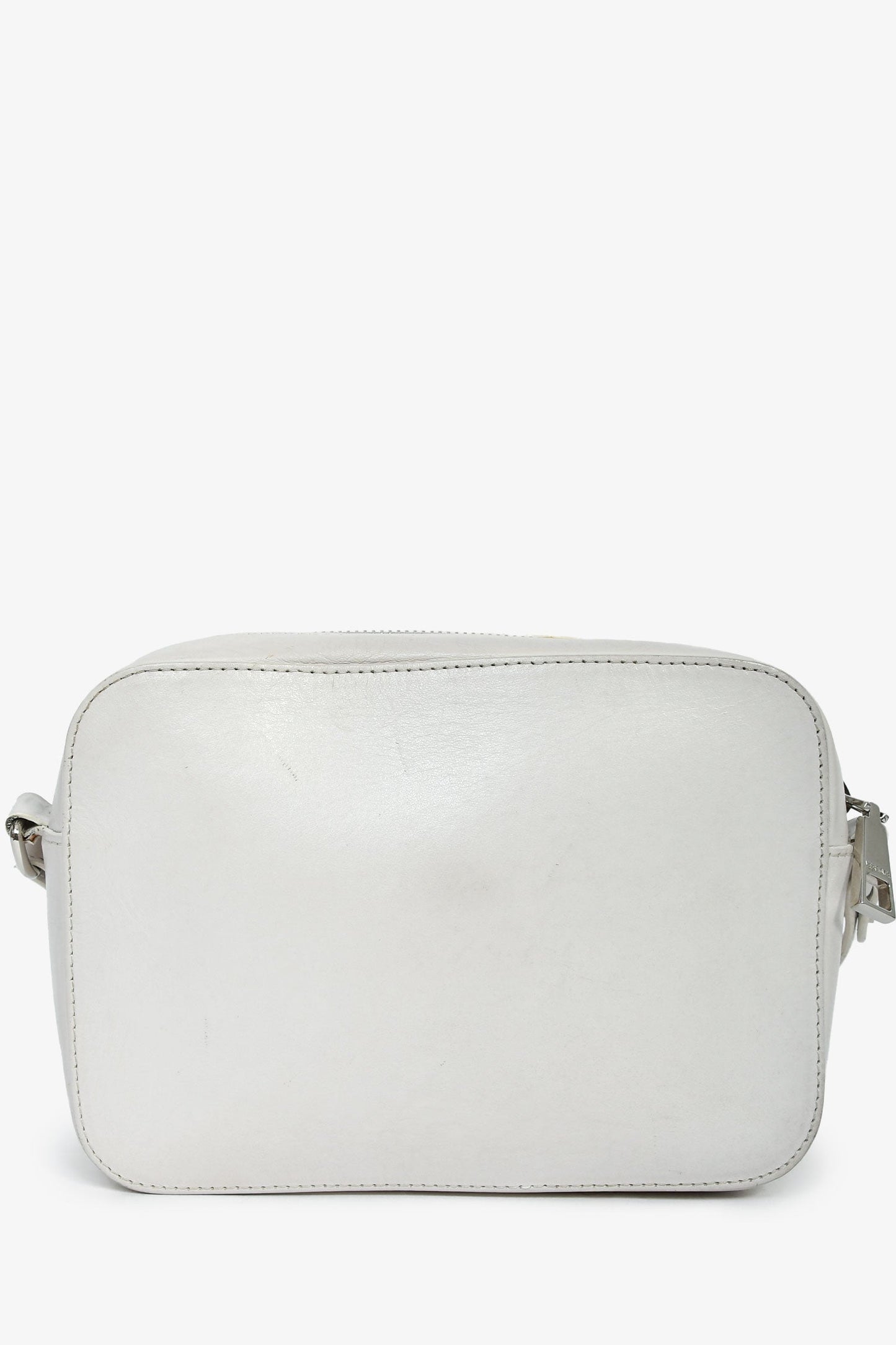 Versace White Leather Medusa Camera Crossbody Bag