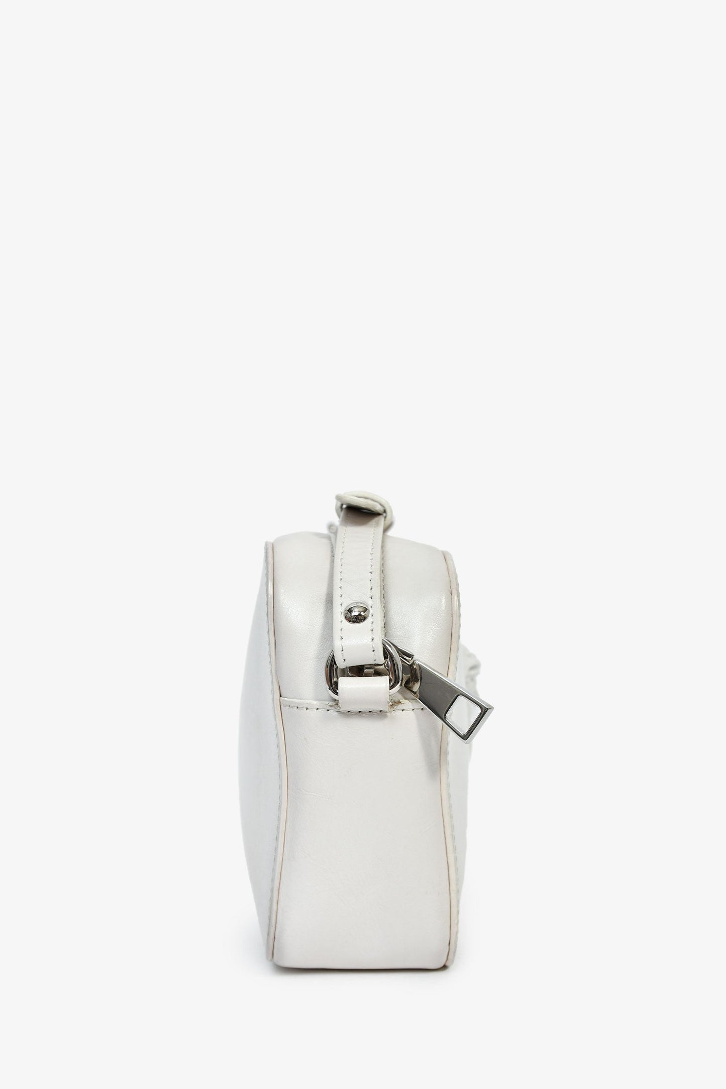 Versace White Leather Medusa Camera Crossbody Bag