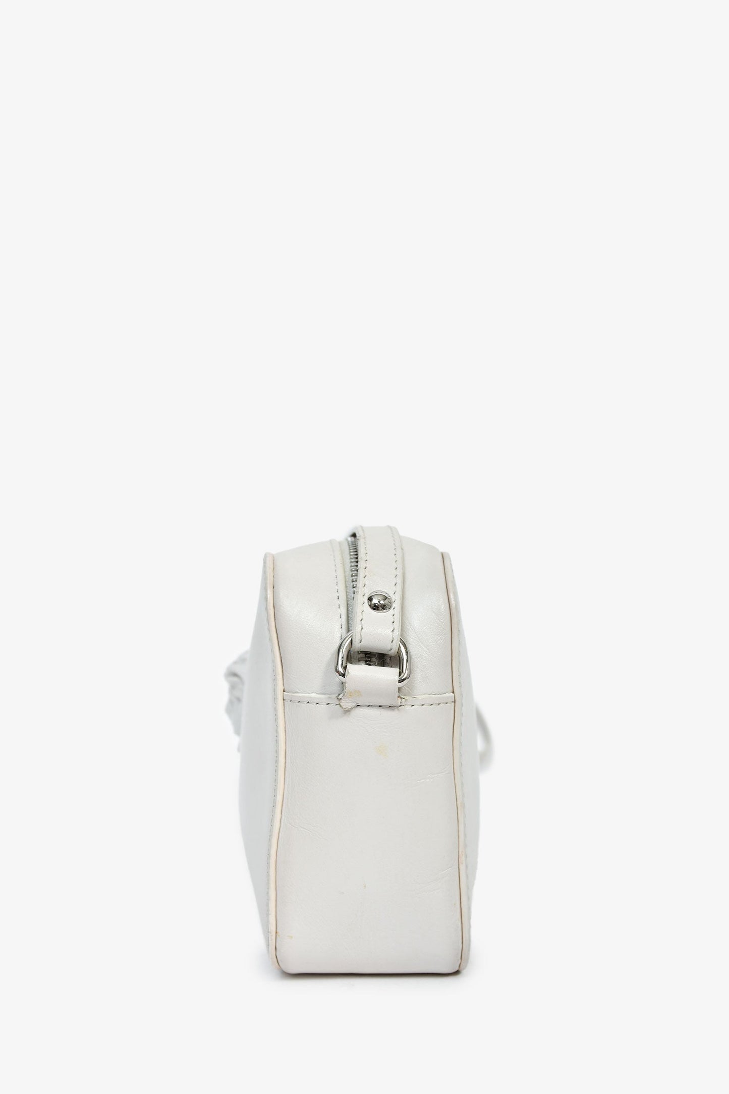 Versace White Leather Medusa Camera Crossbody Bag