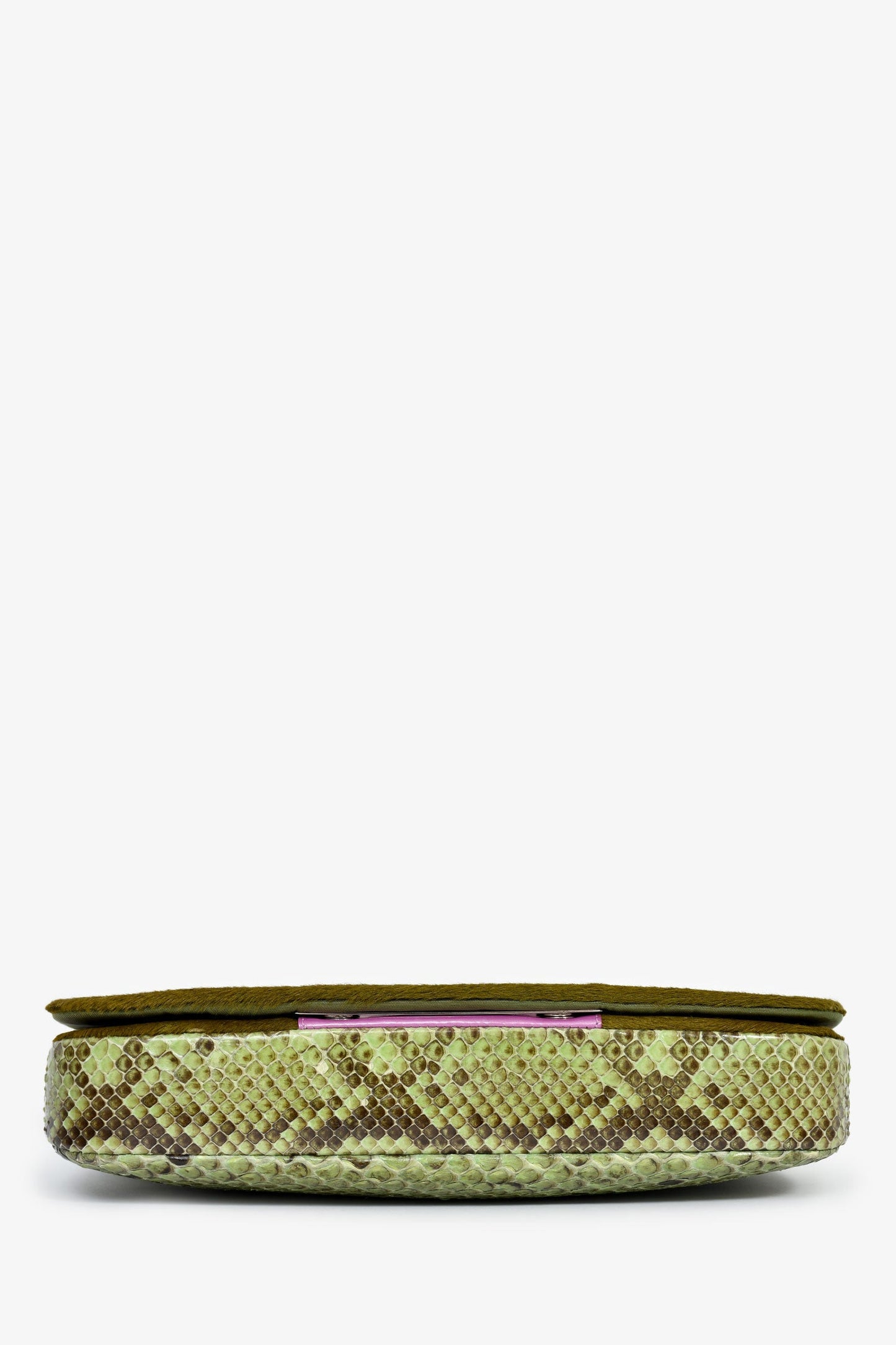 Christian Dior 2000 Green/Purple Ponyhair Snake Embossed Malice Shoulder Bag
