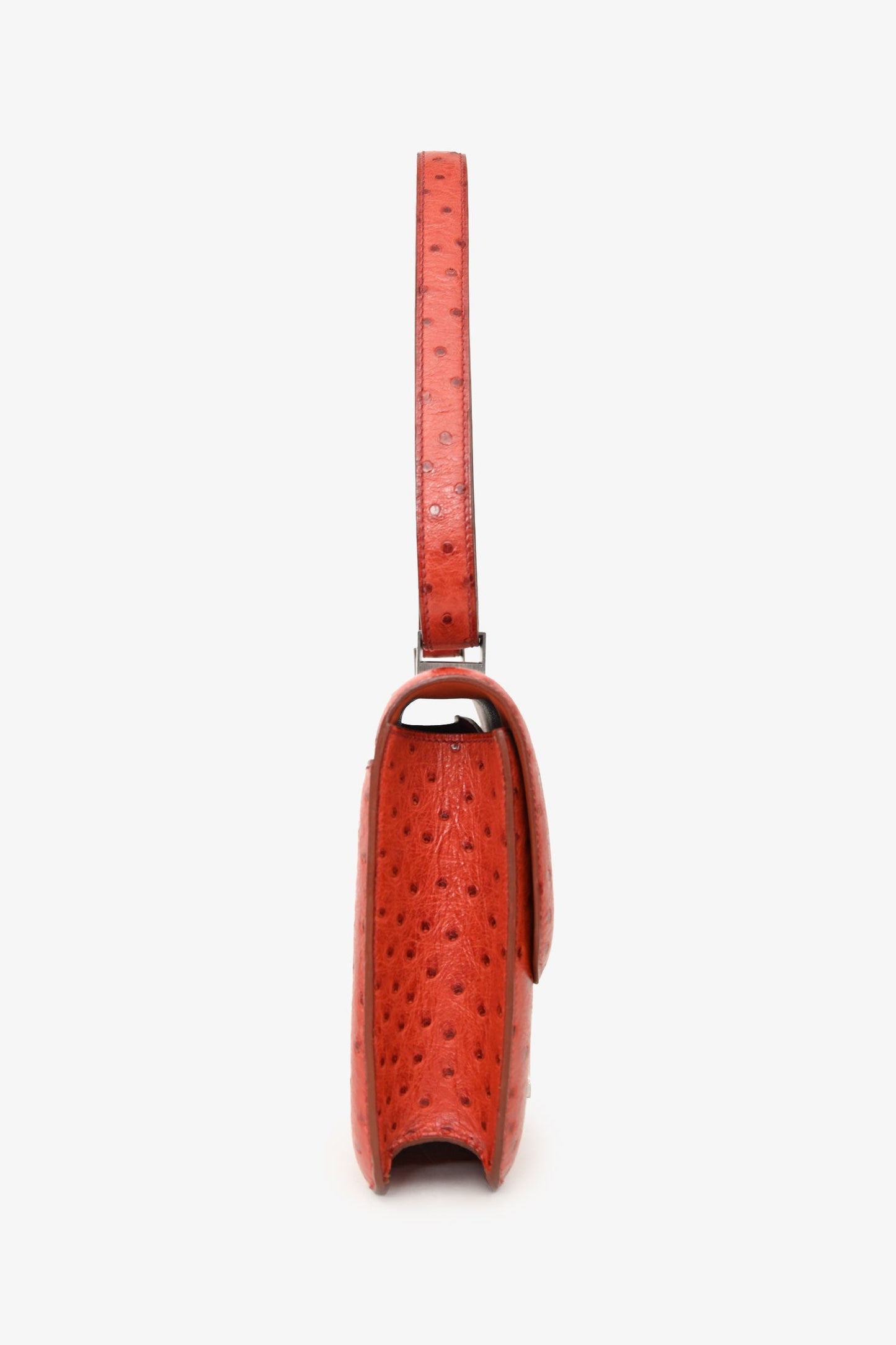 Hermès 1999 Orange Ostrich Constance 23