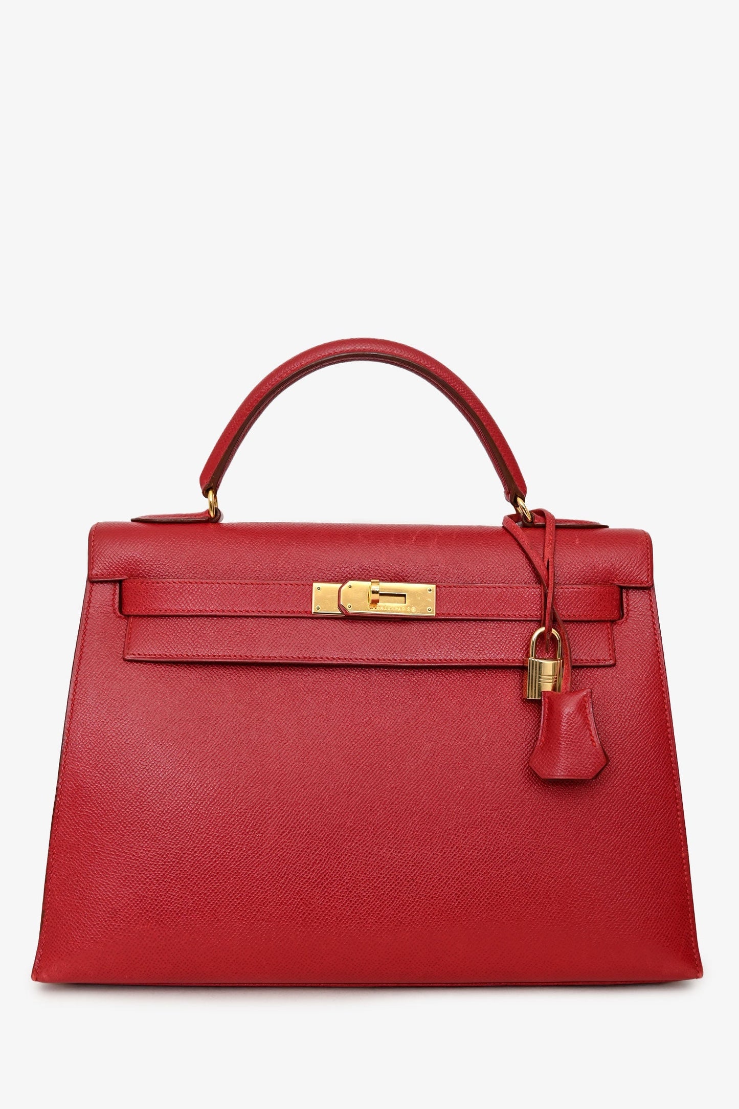 Hermès 1994 Red Epsom Kelly 32 GHW with Strap