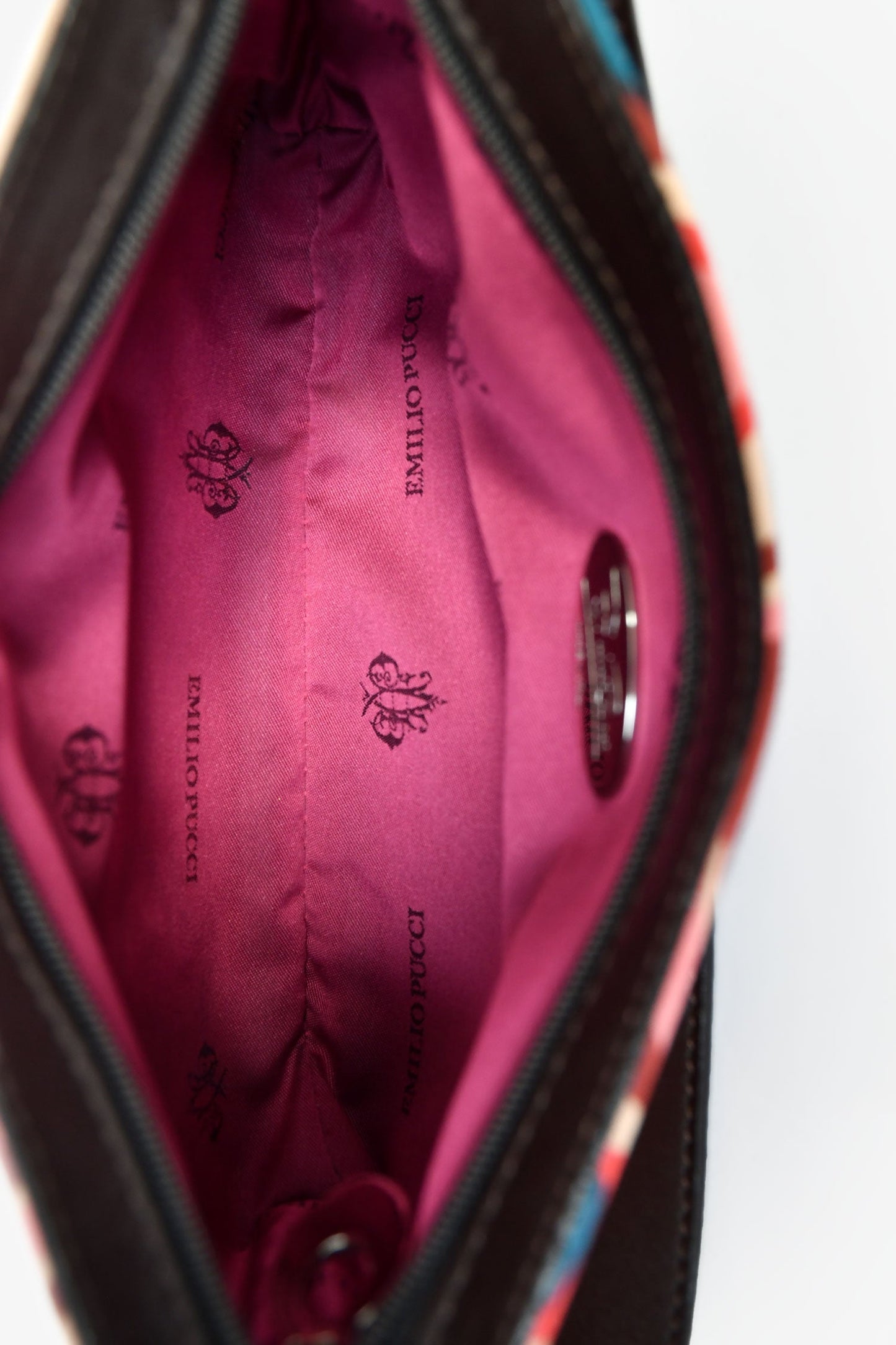 Emilio Pucci Pink Silk Patterned Mini Bag