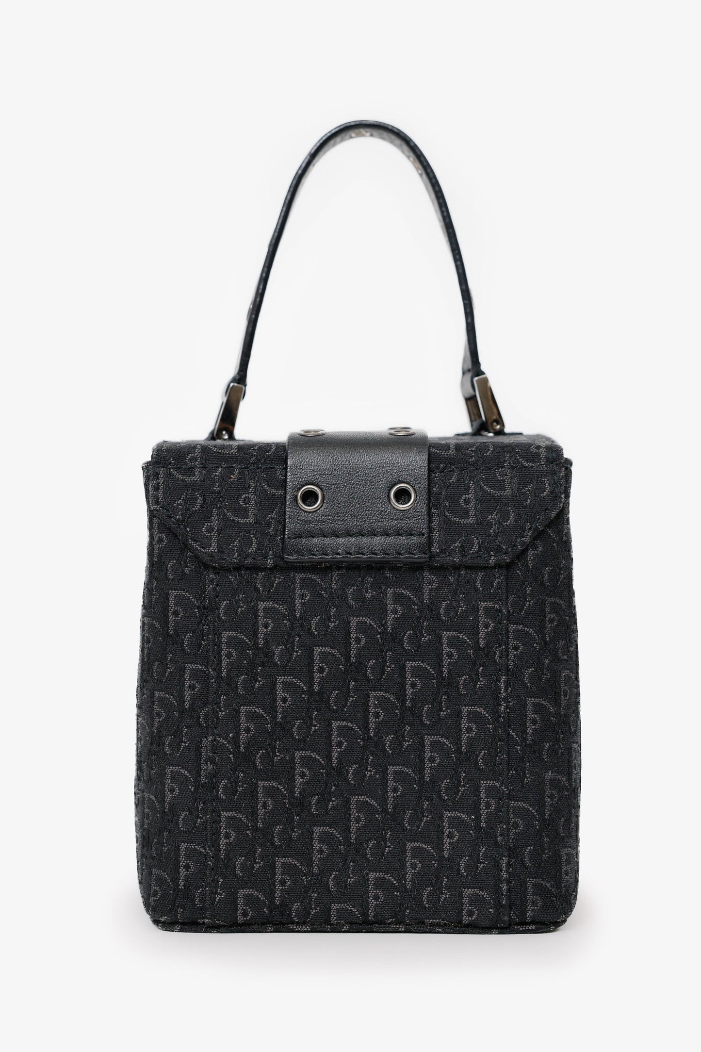 Christian Dior 2002 Black Oblique Canvas Trotter Street Chic' Handbag