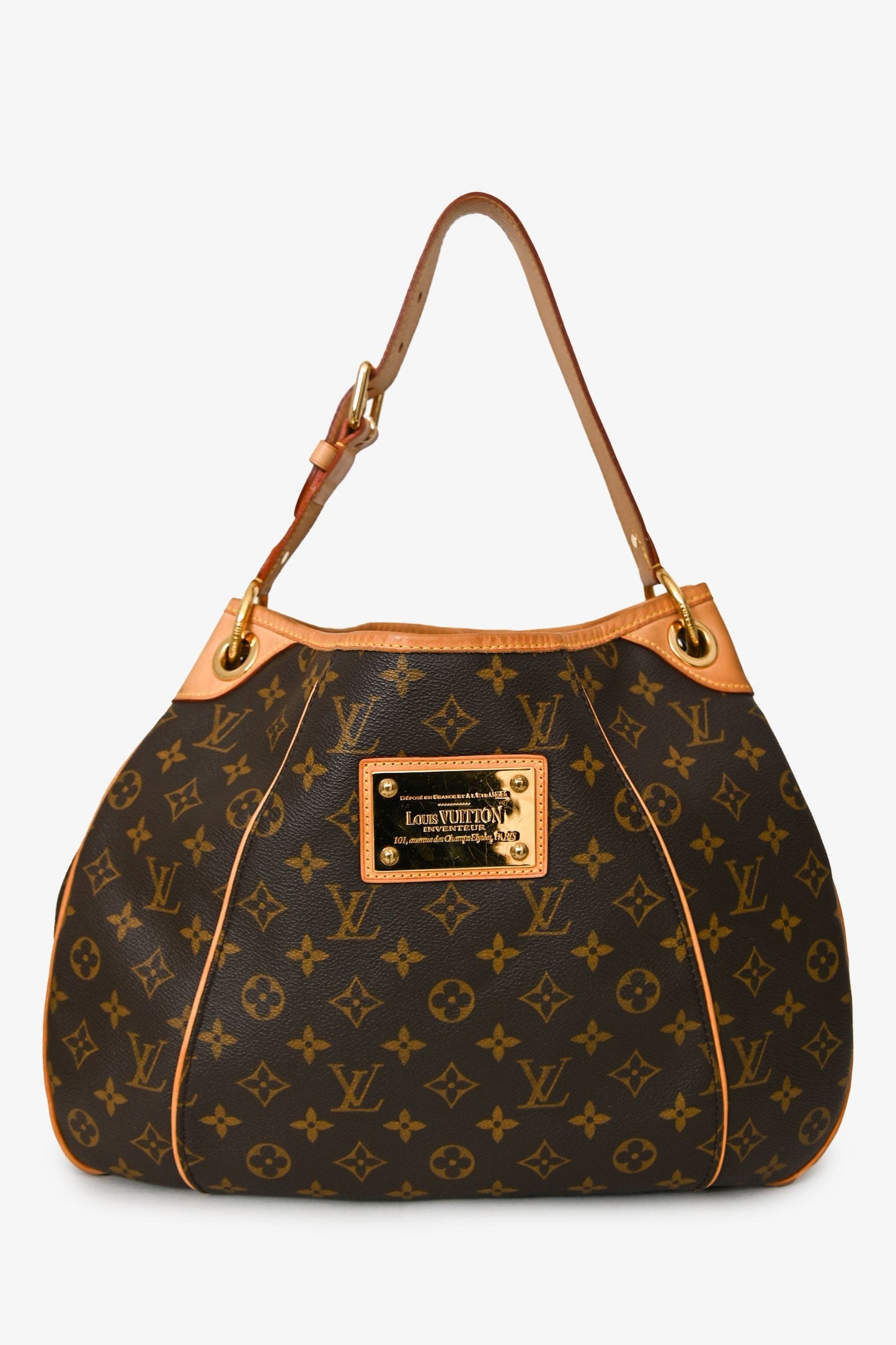 Louis Vuitton 2008 Brown Canvas/Leather Monogram Galliera Shoulder Bag