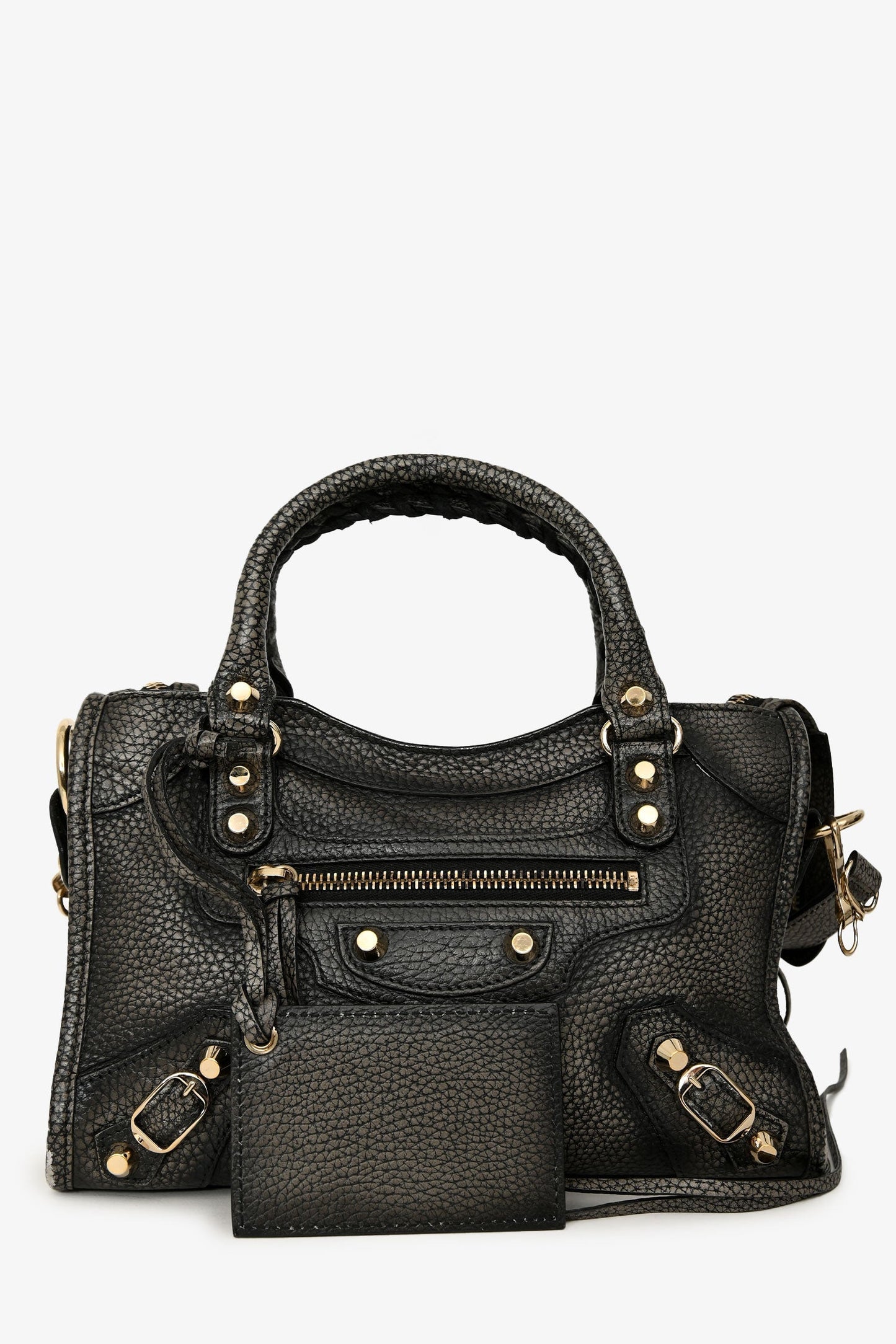 Balenciaga Brown Aged Leather Le City Mini Bag With Strap