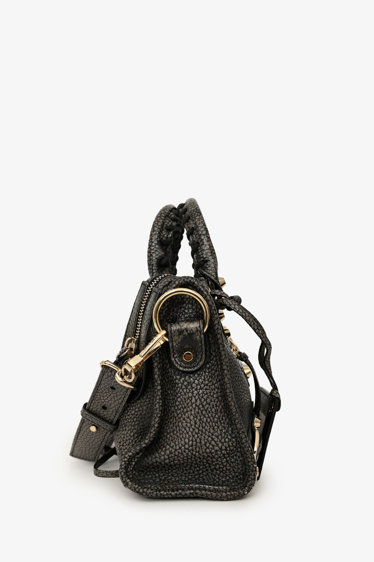 Balenciaga Brown Aged Leather Le City Mini Bag With Strap