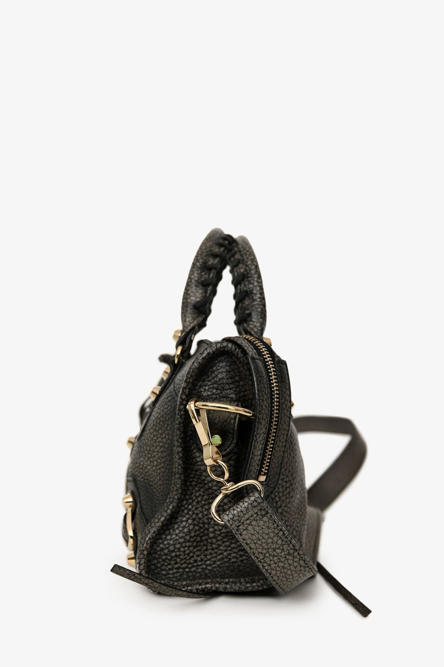Balenciaga Brown Aged Leather Le City Mini Bag With Strap
