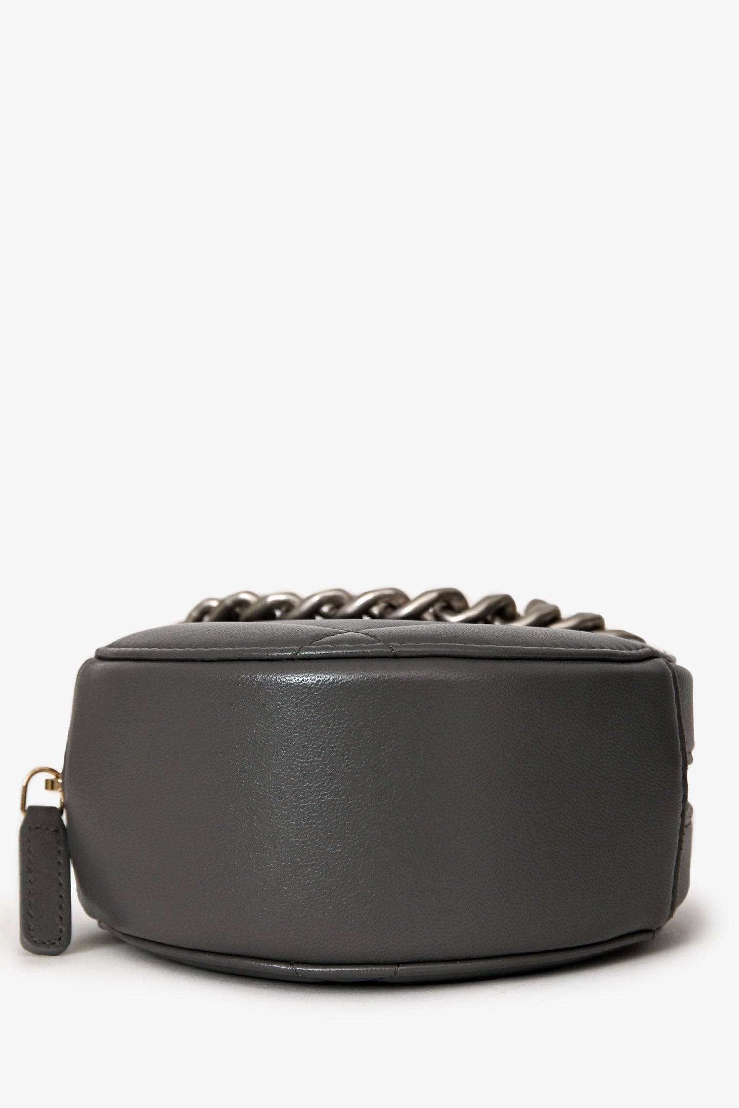 Chanel™ Grey Lambskin 19 Round Crossbody Silver Hardware