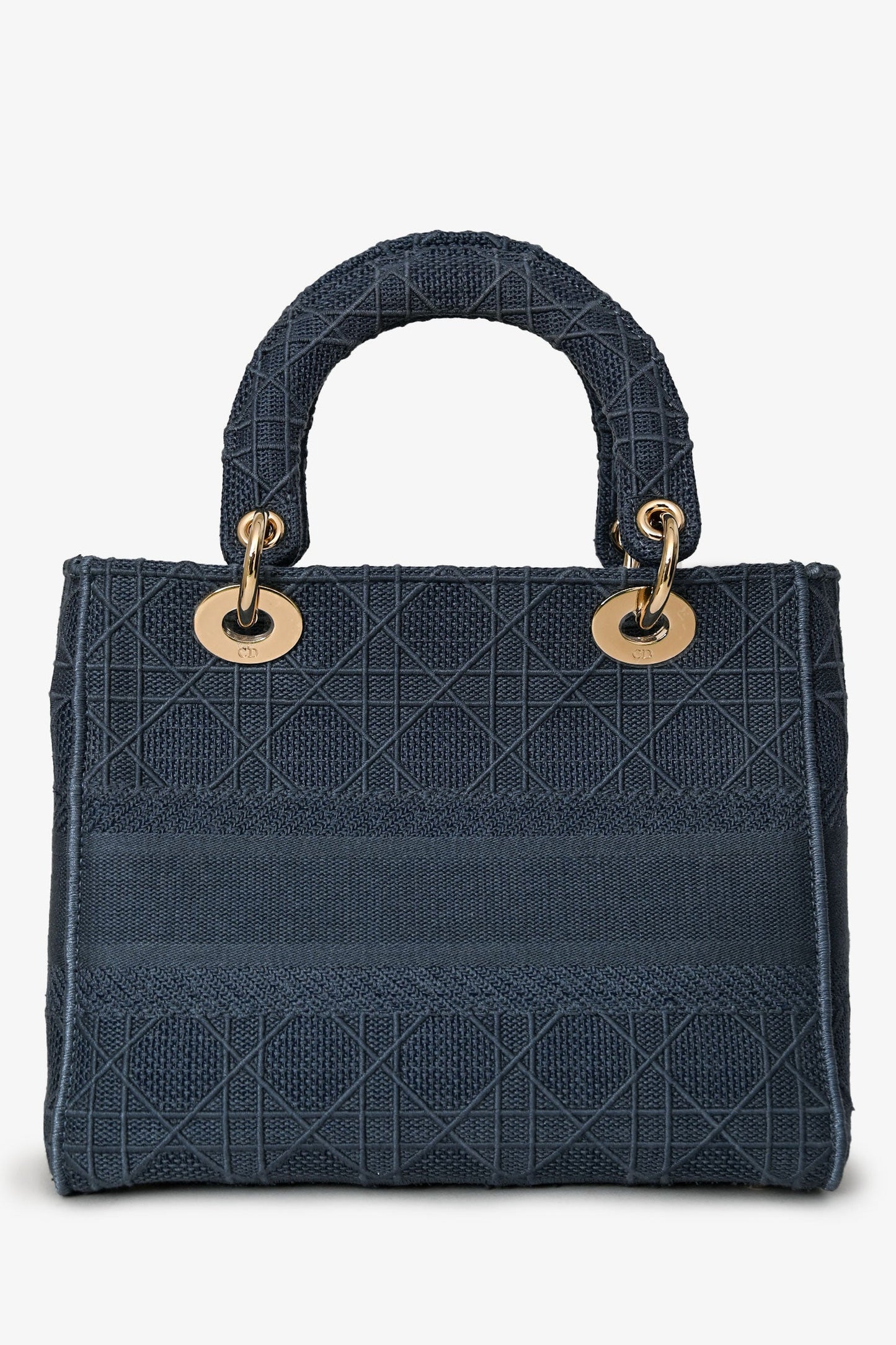 Christian Dior 2020 Blue Denim Lady D-Lite Top Handle With Strap