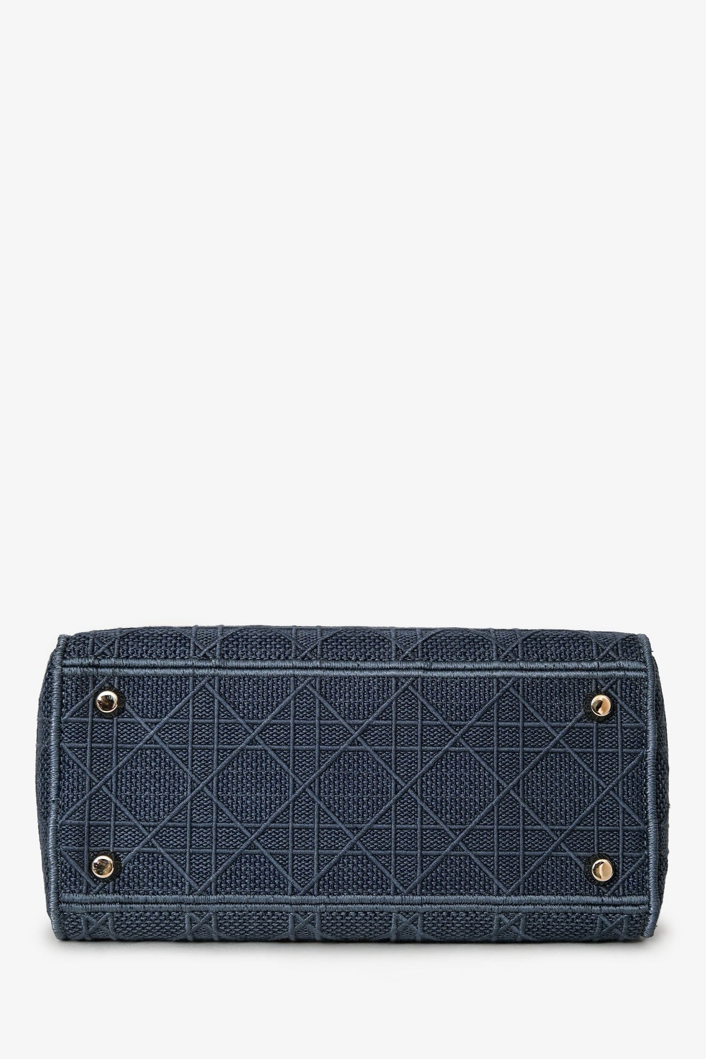 Christian Dior 2020 Blue Denim Lady D-Lite Top Handle With Strap