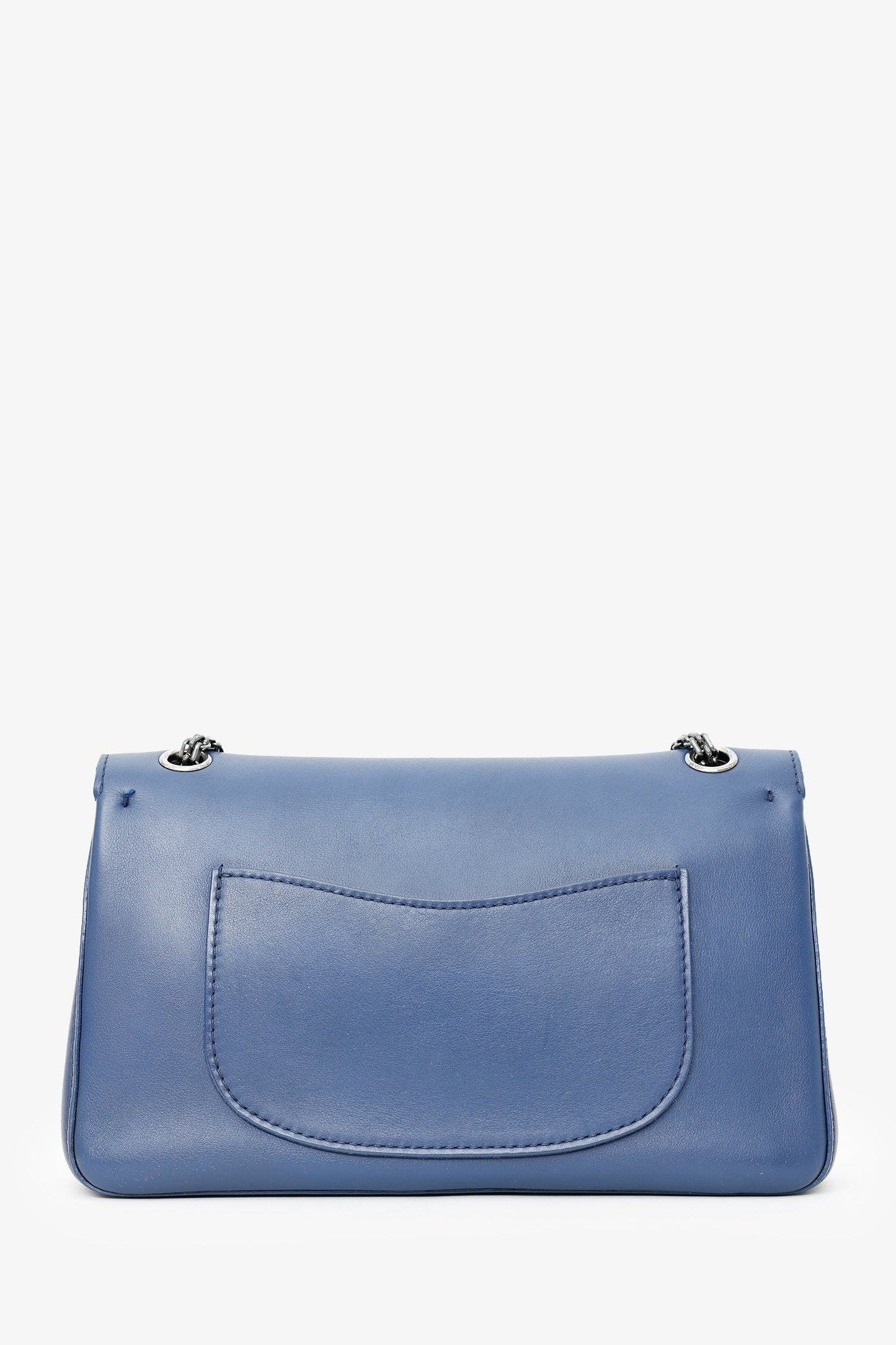 Chanel™ 2017 Navy Leather Medallion Charm Reissue 2.55 Shoulder Bag