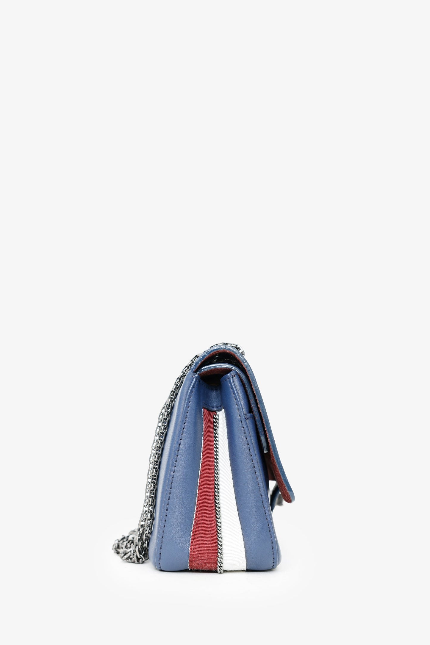 Chanel™ 2017 Navy Leather Medallion Charm Reissue 2.55 Shoulder Bag