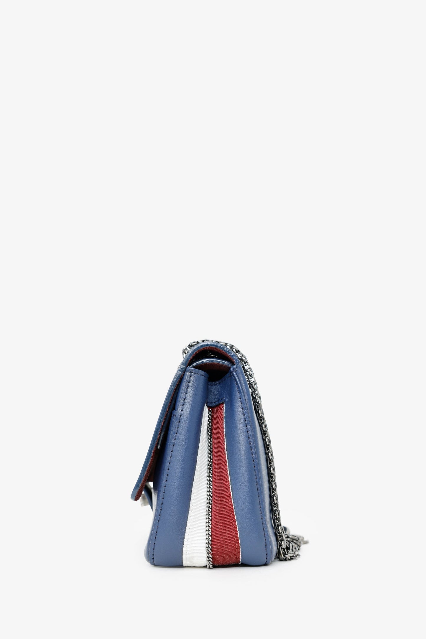 Chanel™ 2017 Navy Leather Medallion Charm Reissue 2.55 Shoulder Bag