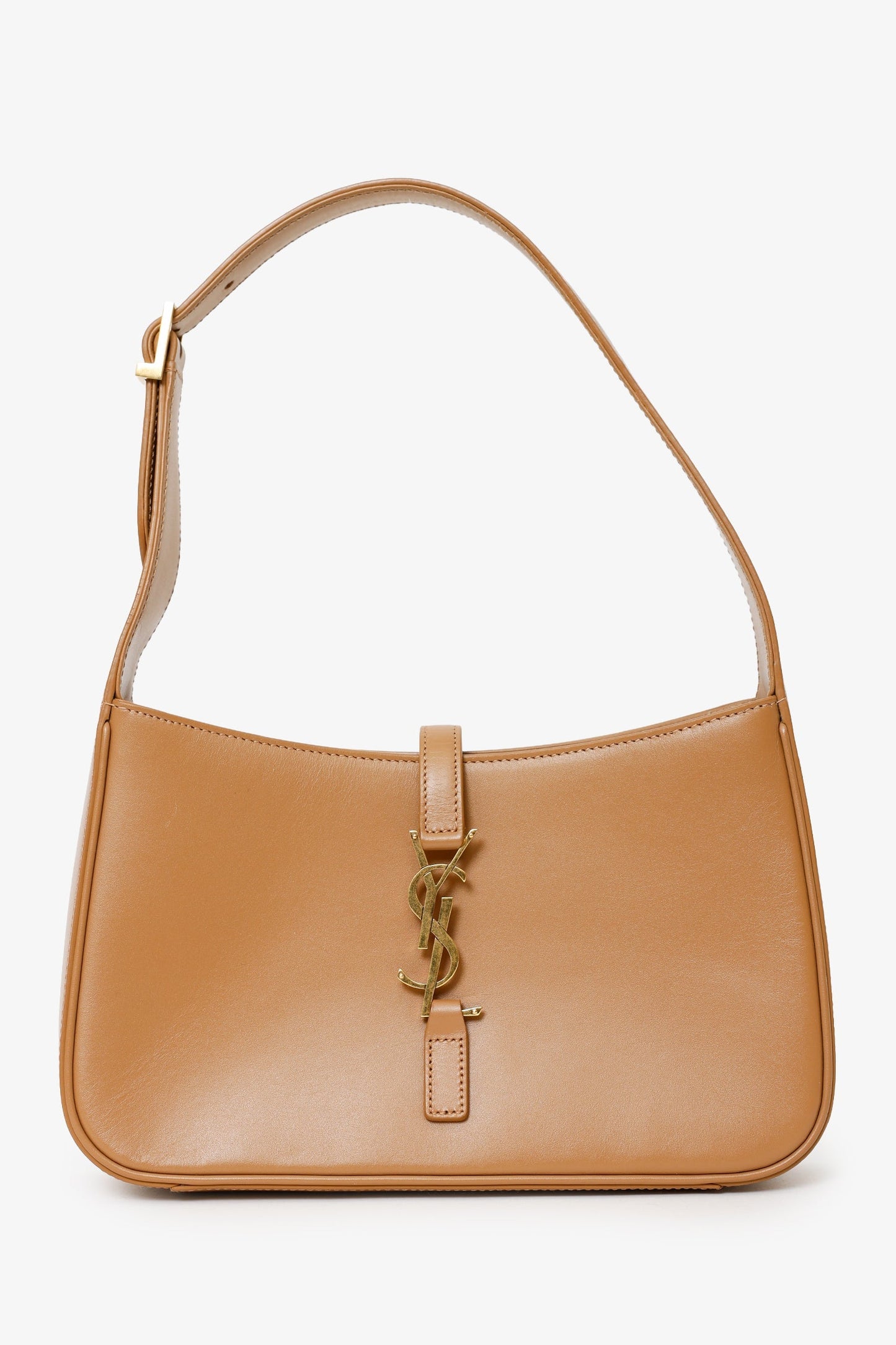 Saint Laurent Beige Leather 'Le 5 à 7' Shoulder Bag