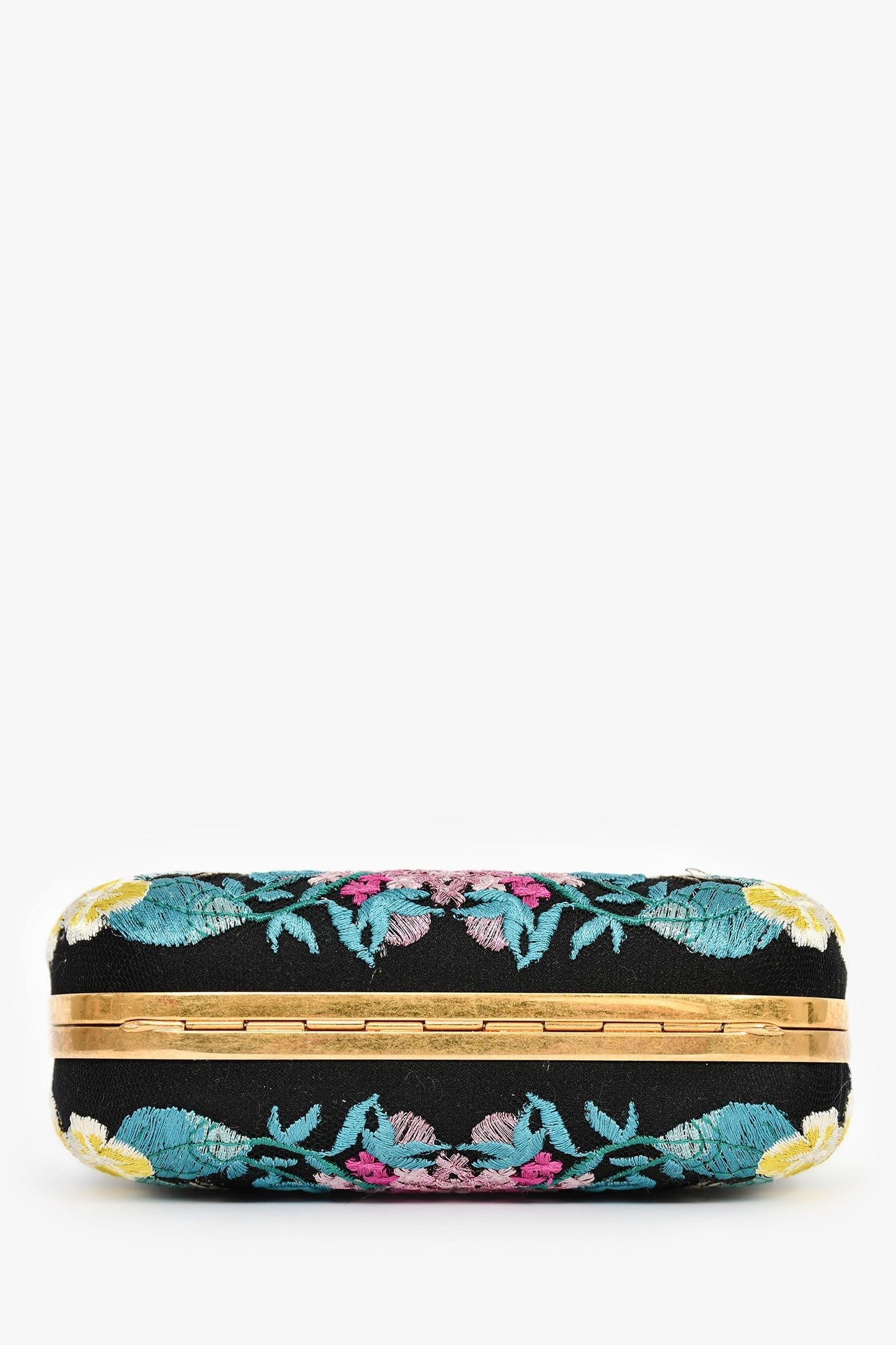 Alexander McQueen 2013 Navy Apple-Hummingbird Clutch