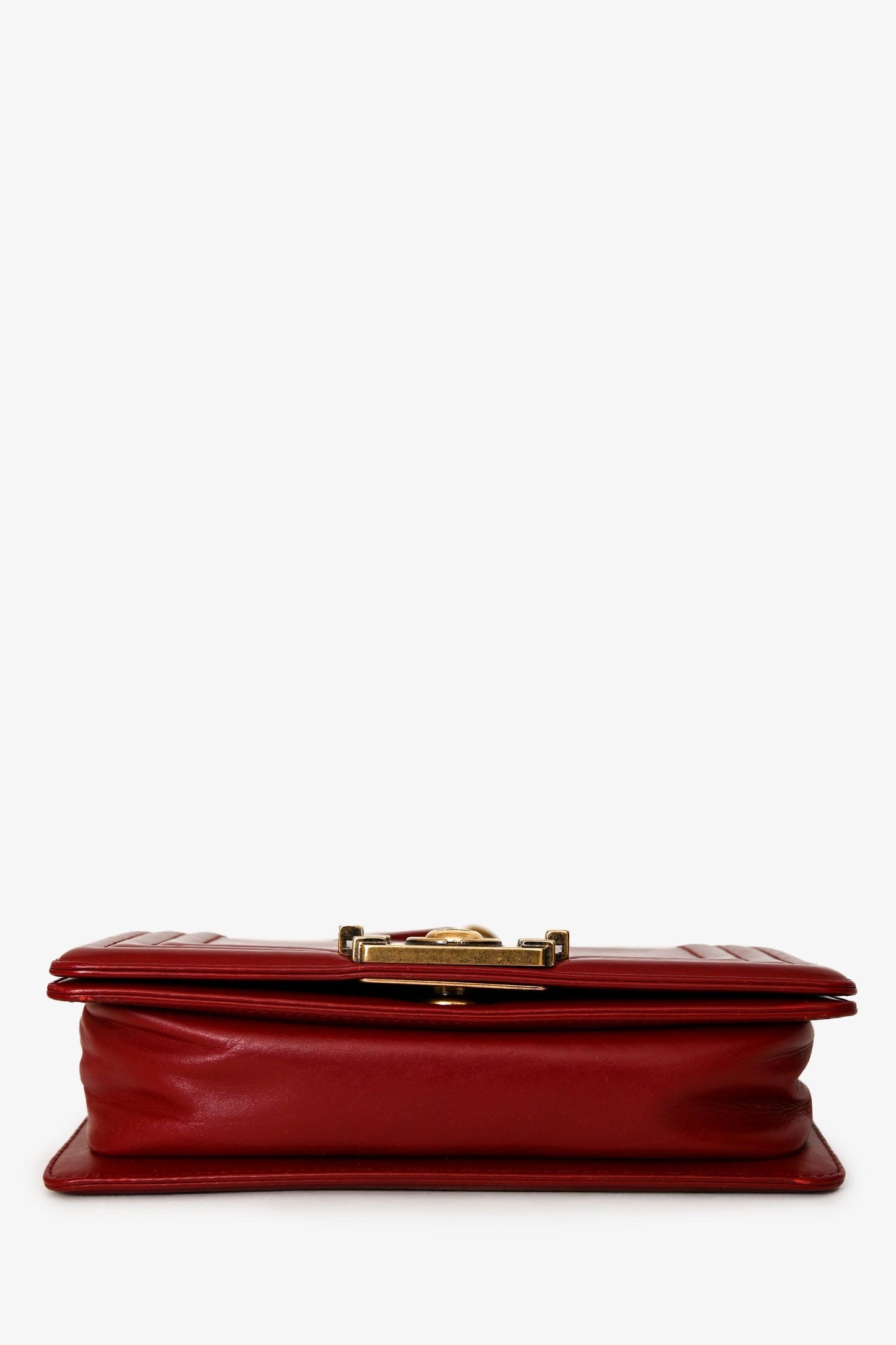 Chanel™ 2011/12 Dark Rouge Smooth Calfskin Small Boy Bag