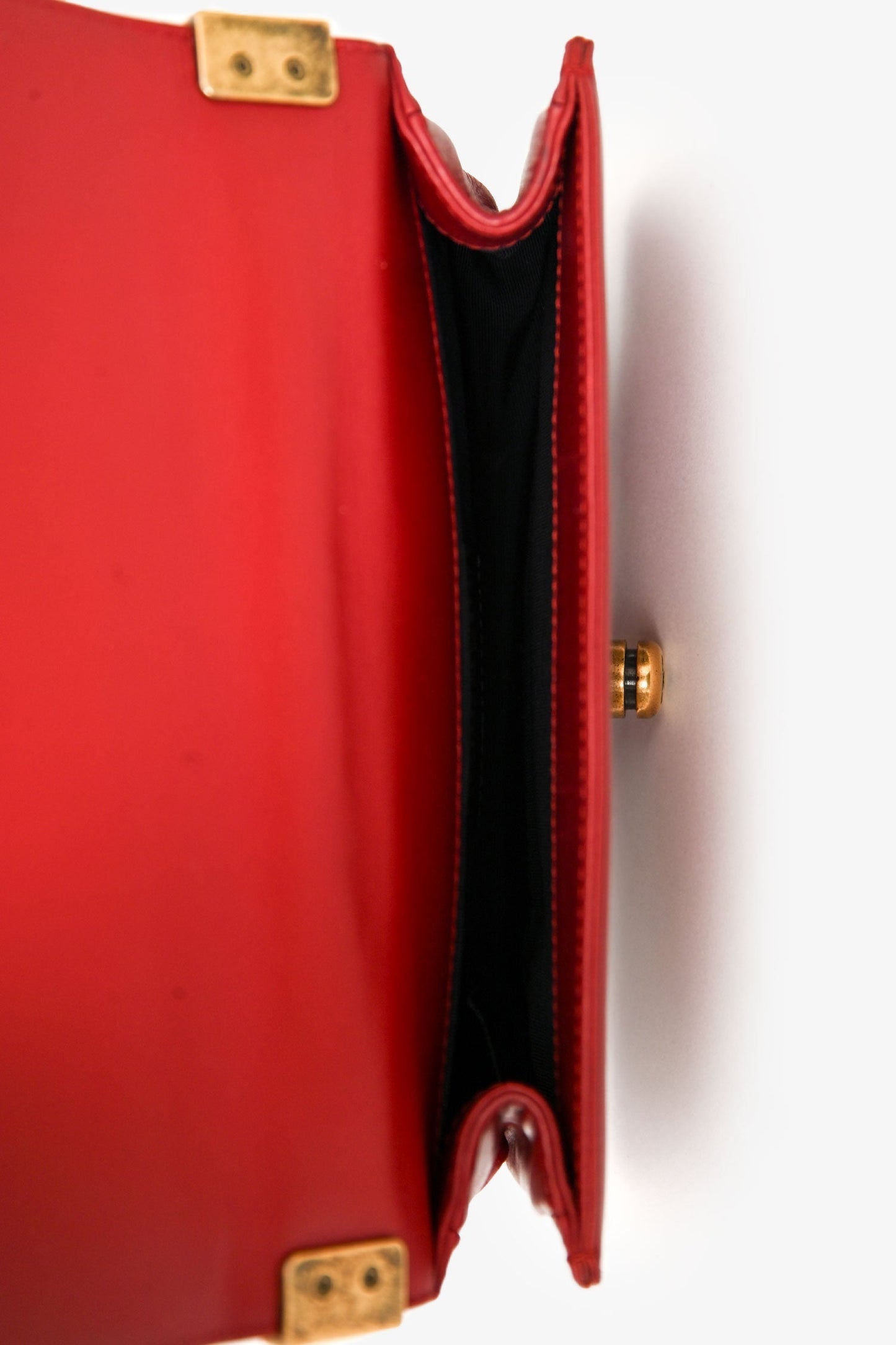 Chanel™ 2011/12 Dark Rouge Smooth Calfskin Small Boy Bag