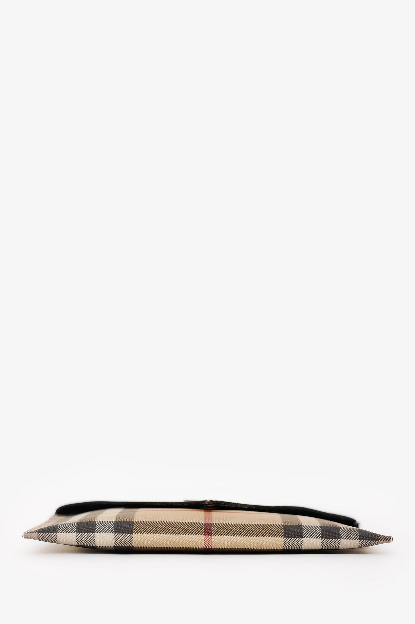 Burberry Nova Check Canvas Envelope Clutch Wallet