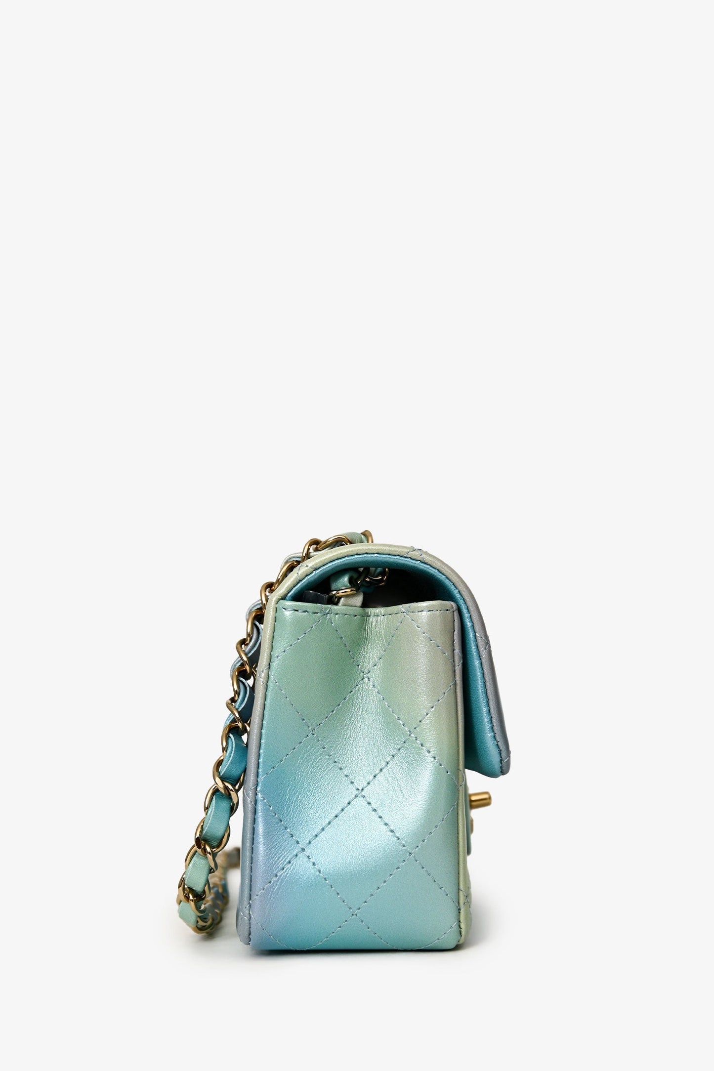Chanel™ 2024 Iridescent Ombre Lambskin Mini Rectangular Flap Bag