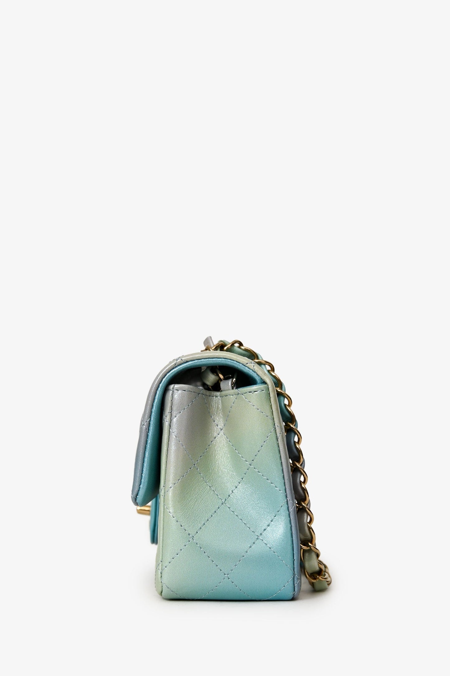Chanel™ 2024 Iridescent Ombre Lambskin Mini Rectangular Flap Bag