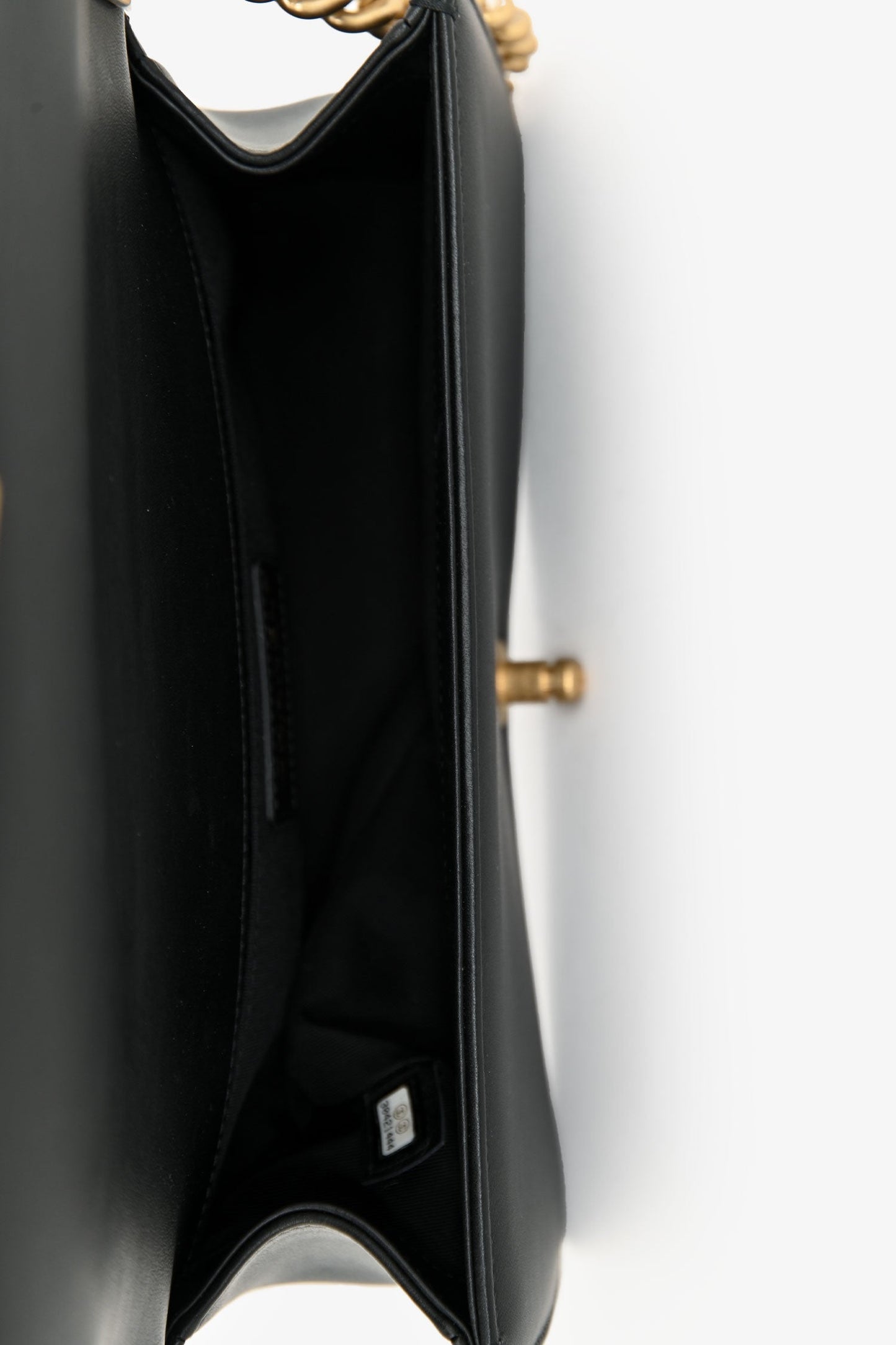 Chanel™ 2020 Black Quilted Lambskin Medium Boy Bag Gold-Tone Hardware
