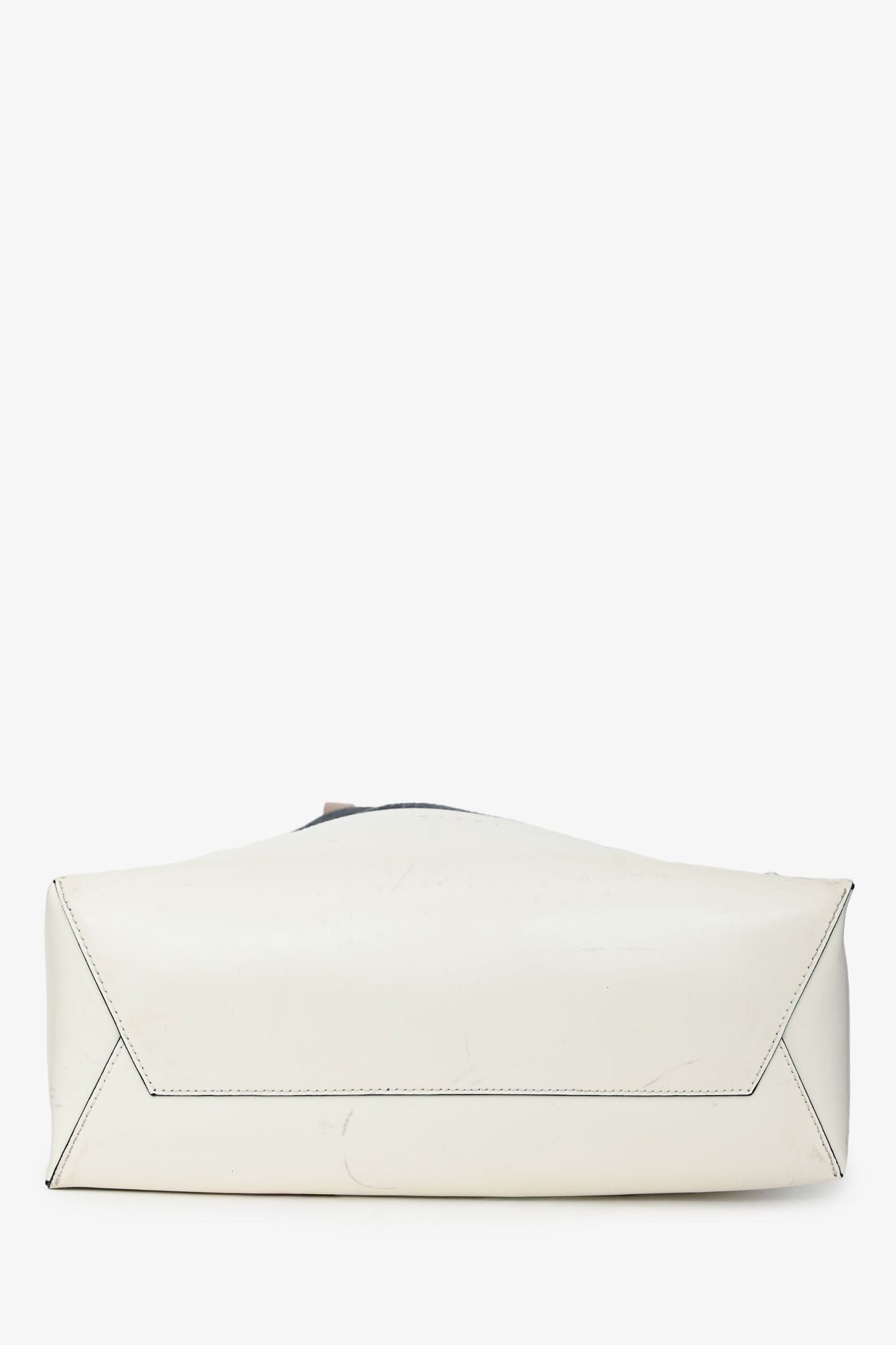 Marni Grey Felt White Leather Tote