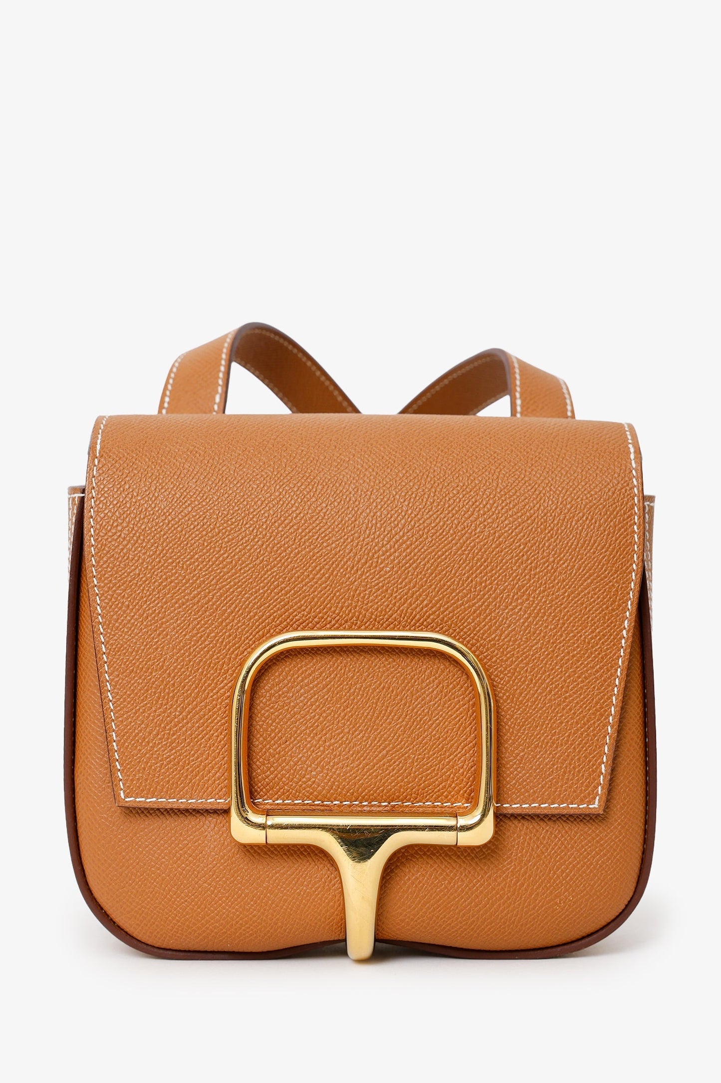 Hermès 2022 Gold Epsom Leather Mini Della Cavalleria Crossbody bag