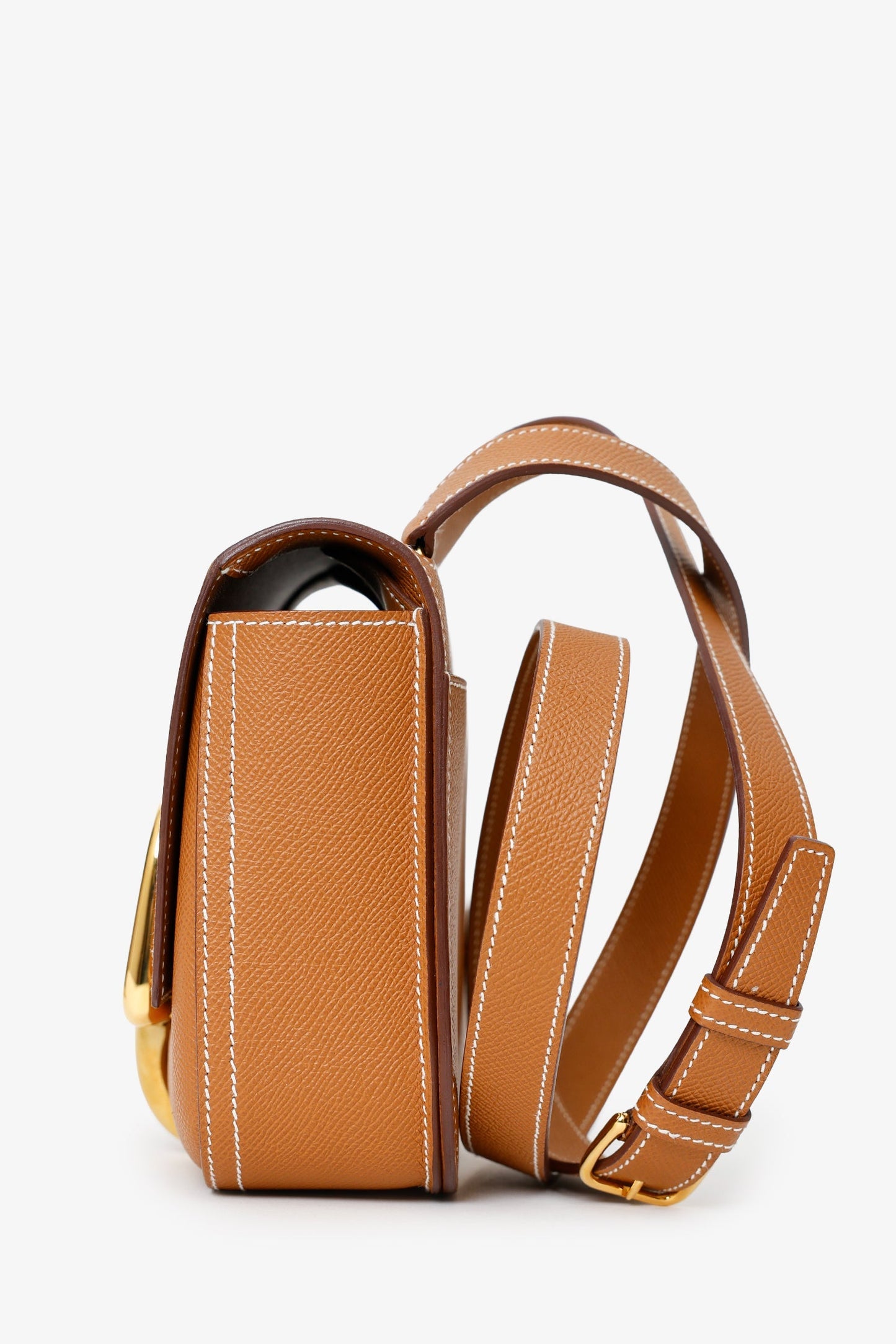 Hermès 2022 Gold Epsom Leather Mini Della Cavalleria Crossbody bag