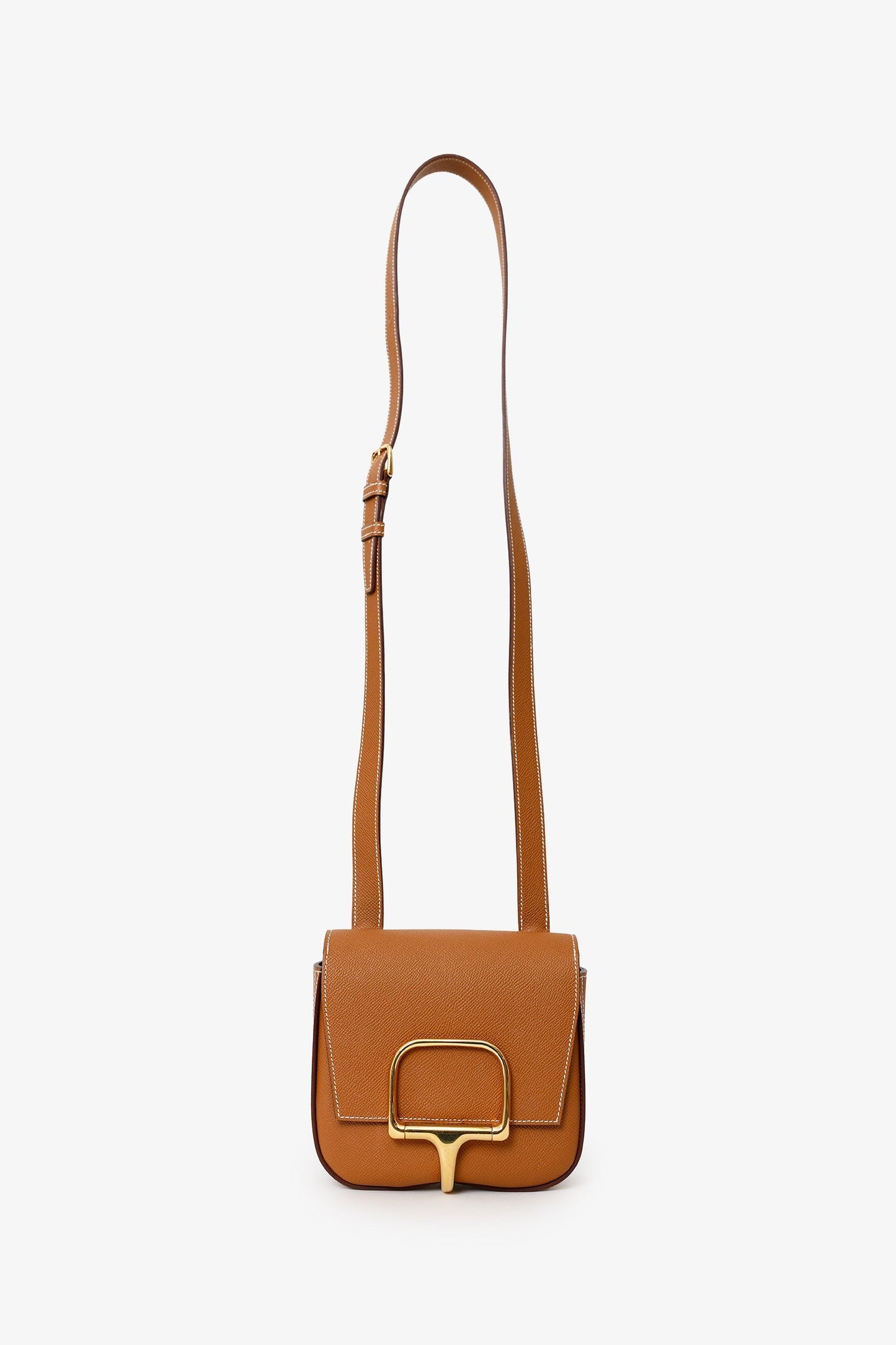 Hermès 2022 Gold Epsom Leather Mini Della Cavalleria Crossbody bag