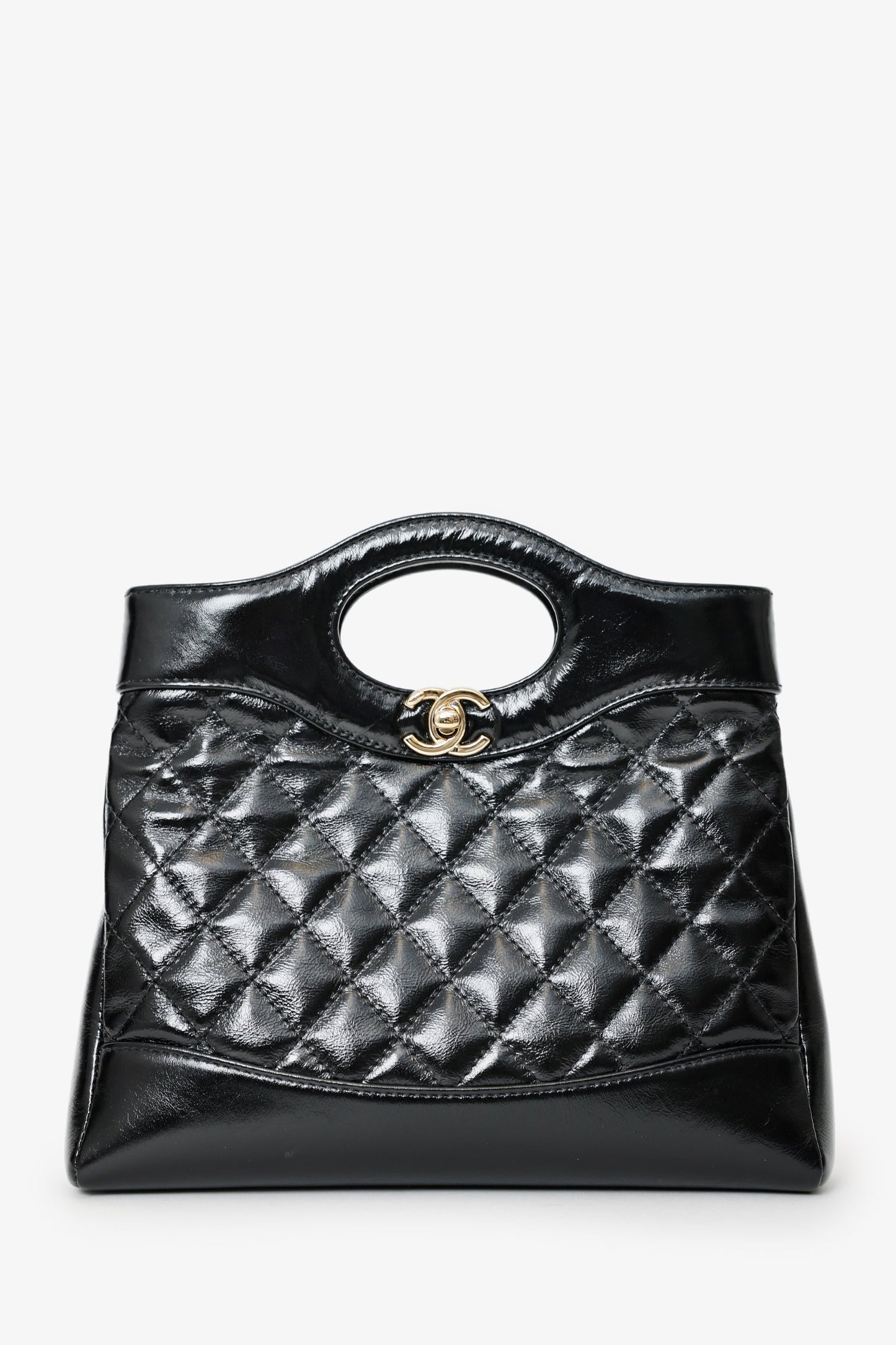 Chanel™ 23A Black Calfskin Mini 31 Shopping Tote