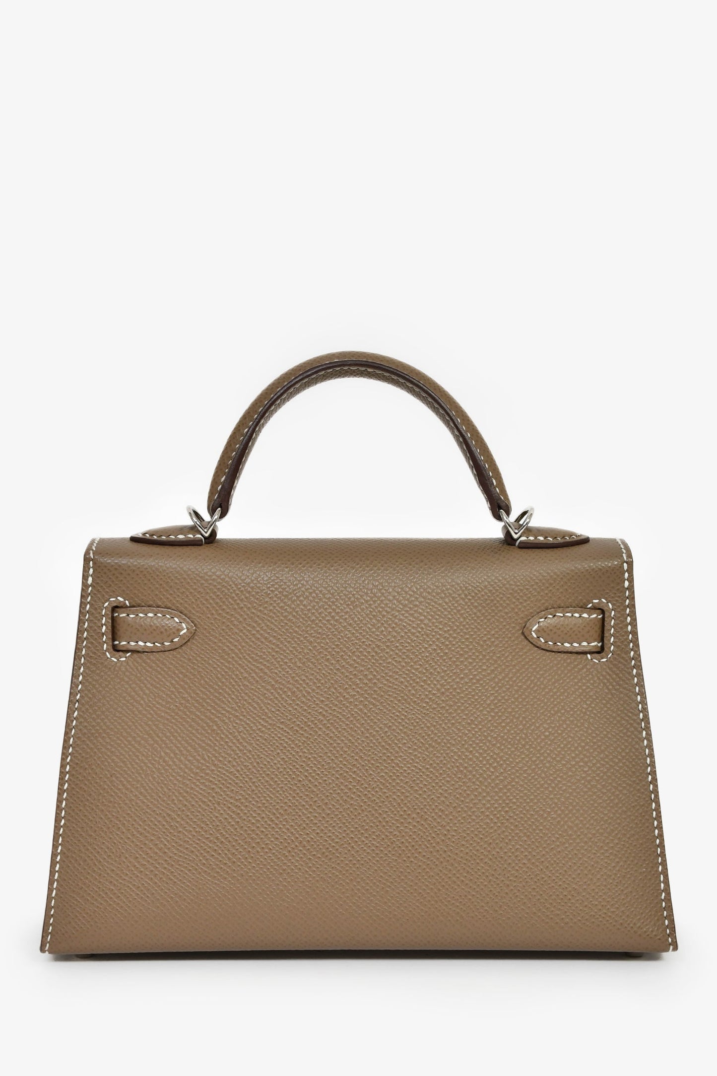 Hermès 2023 Etoupe Epsom Leather Sellier Mini Kelly