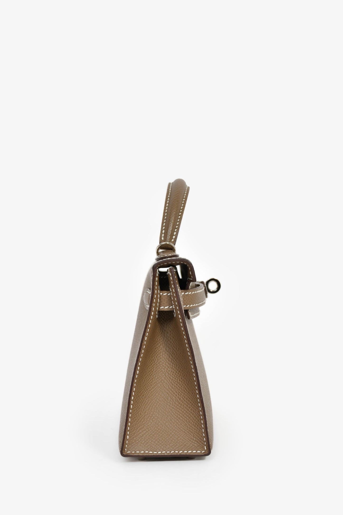 Hermès 2023 Etoupe Epsom Leather Sellier Mini Kelly