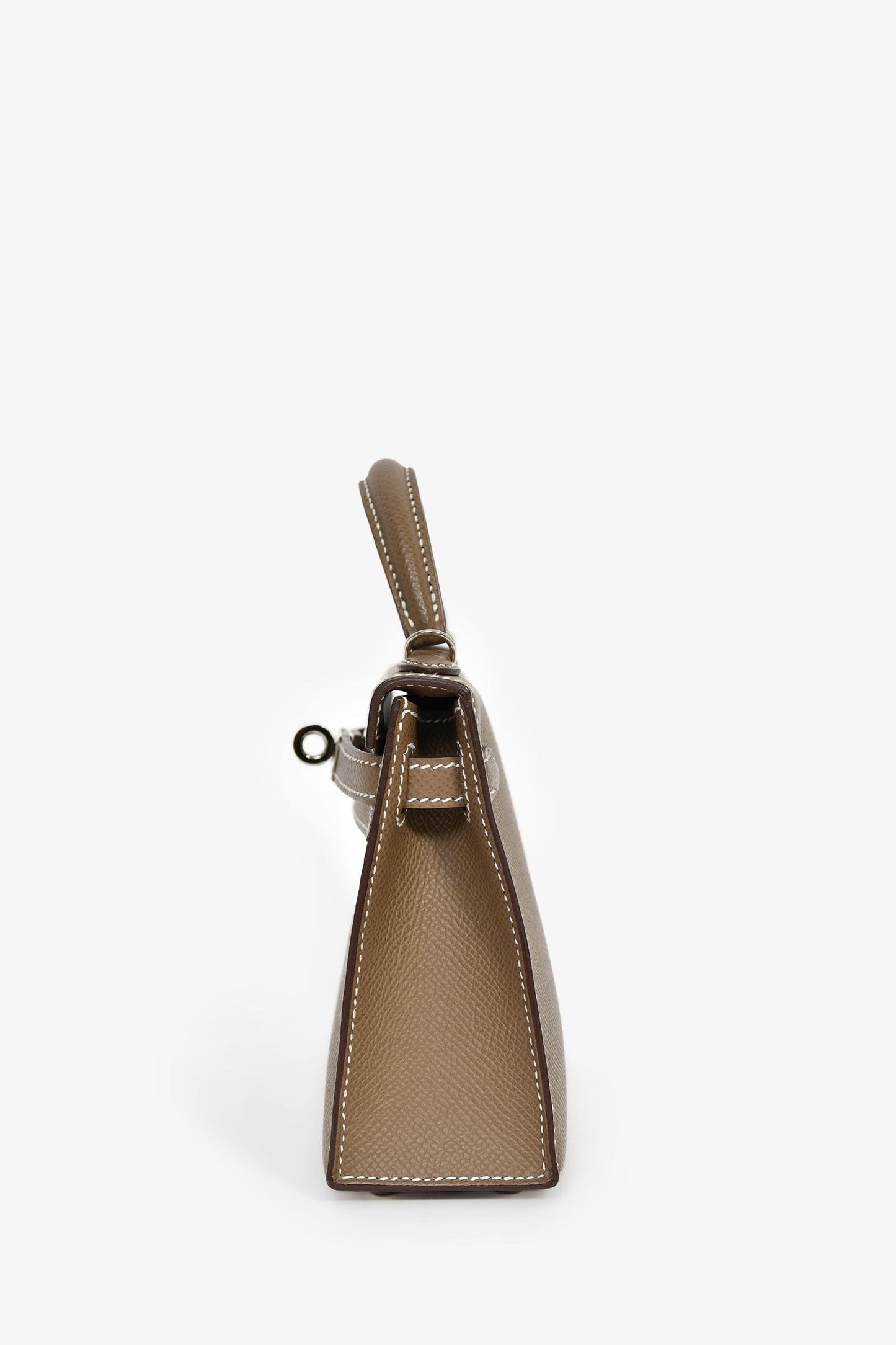Hermès 2023 Etoupe Epsom Leather Sellier Mini Kelly