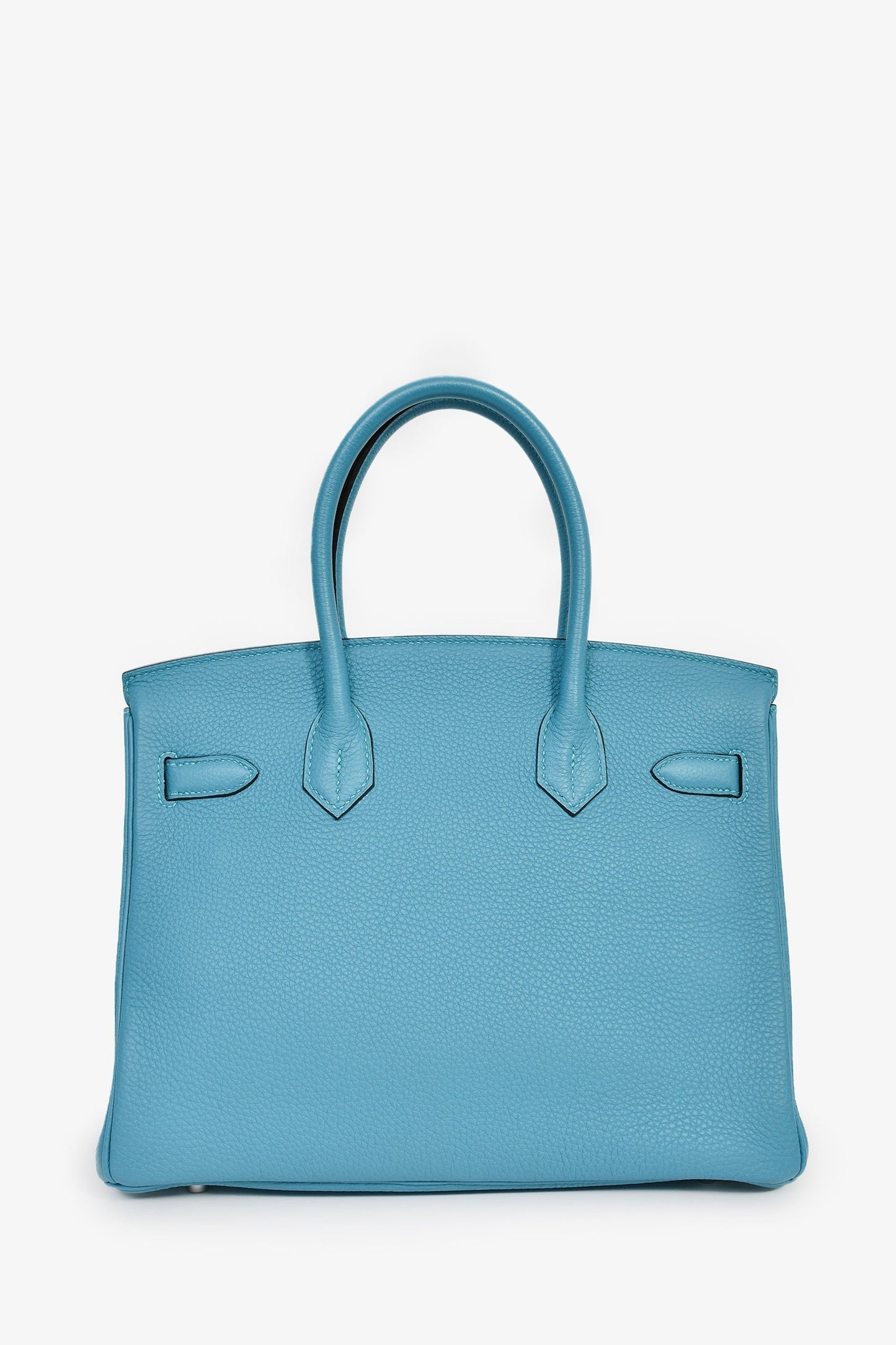 Hermès 2014 Bleu Colvert Togo Leather Retourne Birkin 30 PHW