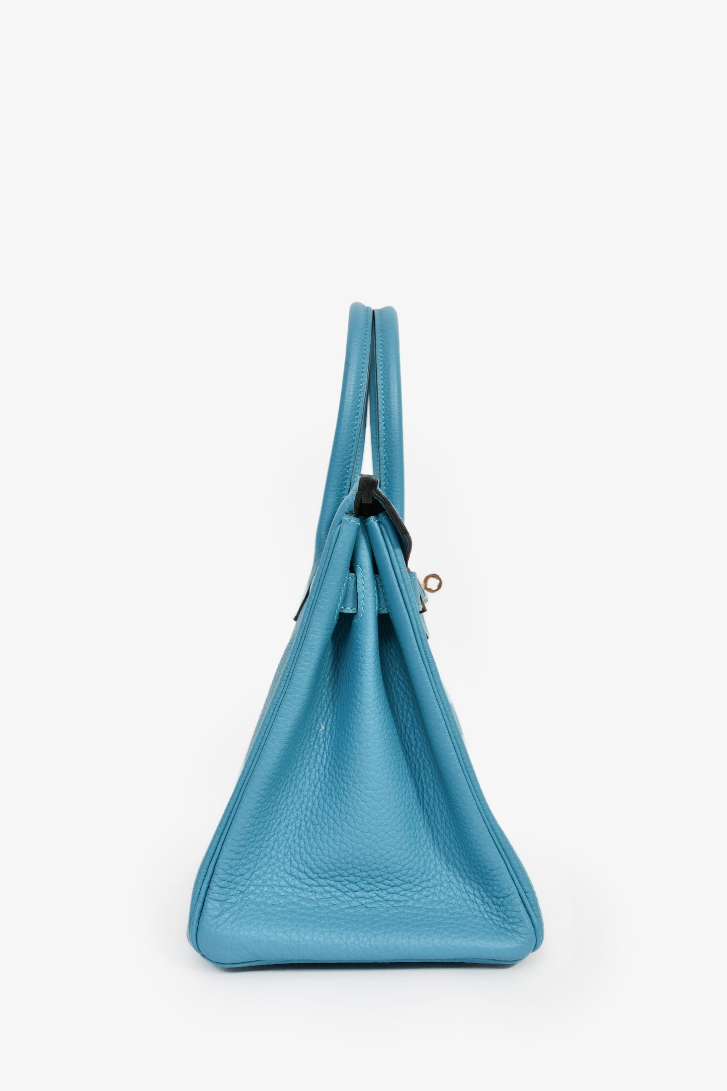 Hermès 2014 Bleu Colvert Togo Leather Retourne Birkin 30 PHW
